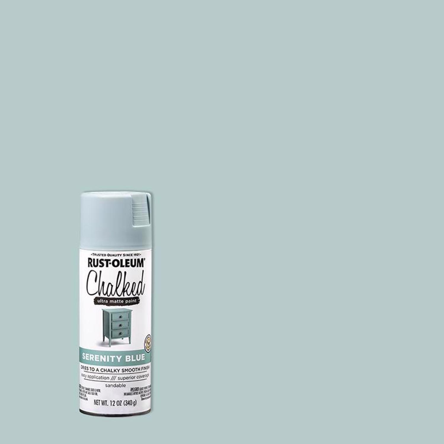Rust-Oleum Chalked Matte Serenity Blue Chalky Finish Paint 12 oz