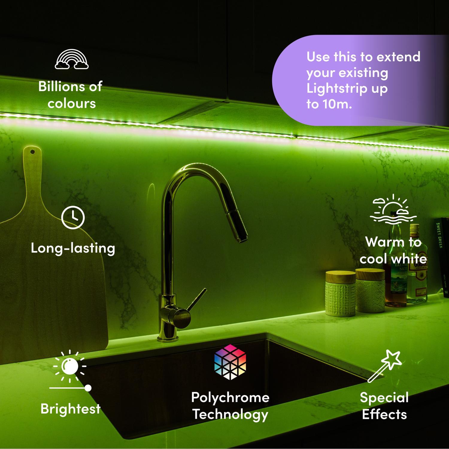 LIFX Smart Home 40 in. L Color Changing Plug-In LED Smart-Enabled Strip Light Extension 1 pk