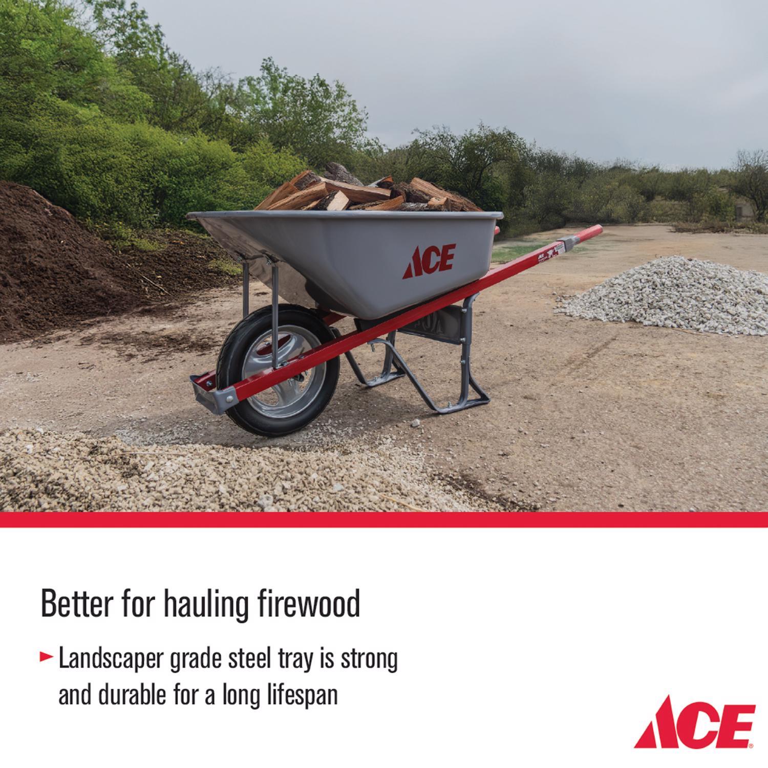 Ace Steel Contractor Wheelbarrow 6 cu ft
