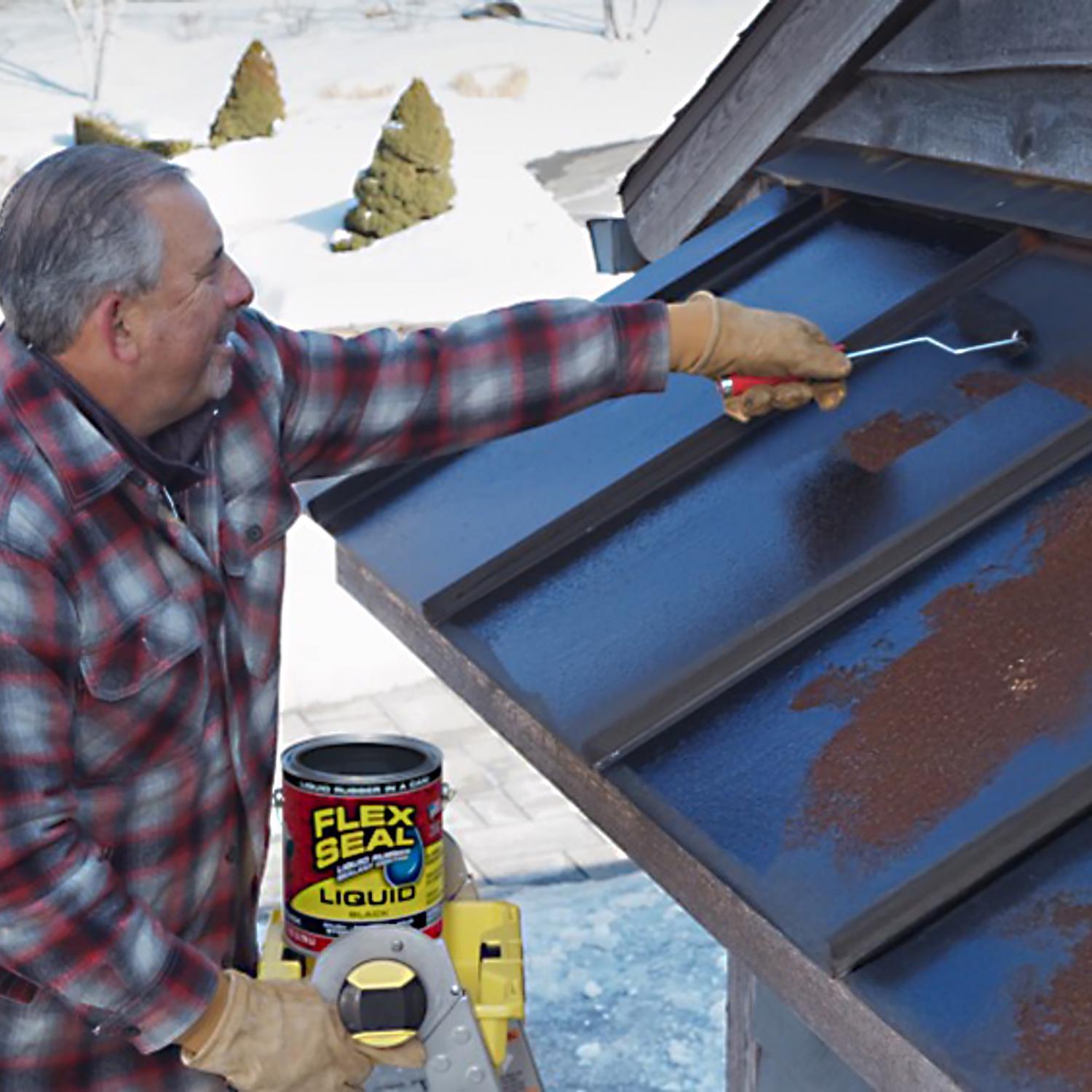 Flex Seal Family of Products Flex Seal Black Liquid Rubber Sealant Coating 1 gal