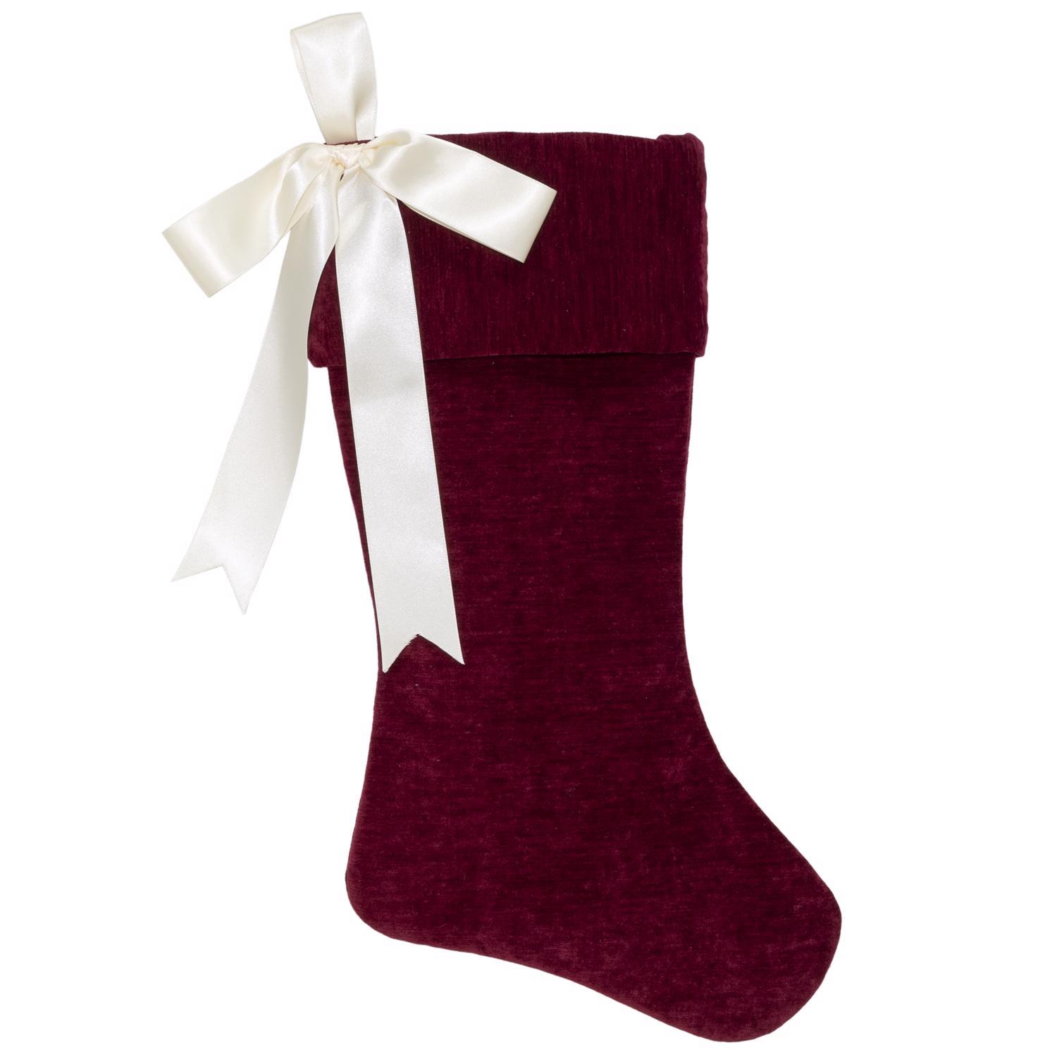 Dyno Red/White Matte W/Bow Christmas Stocking 20 in.