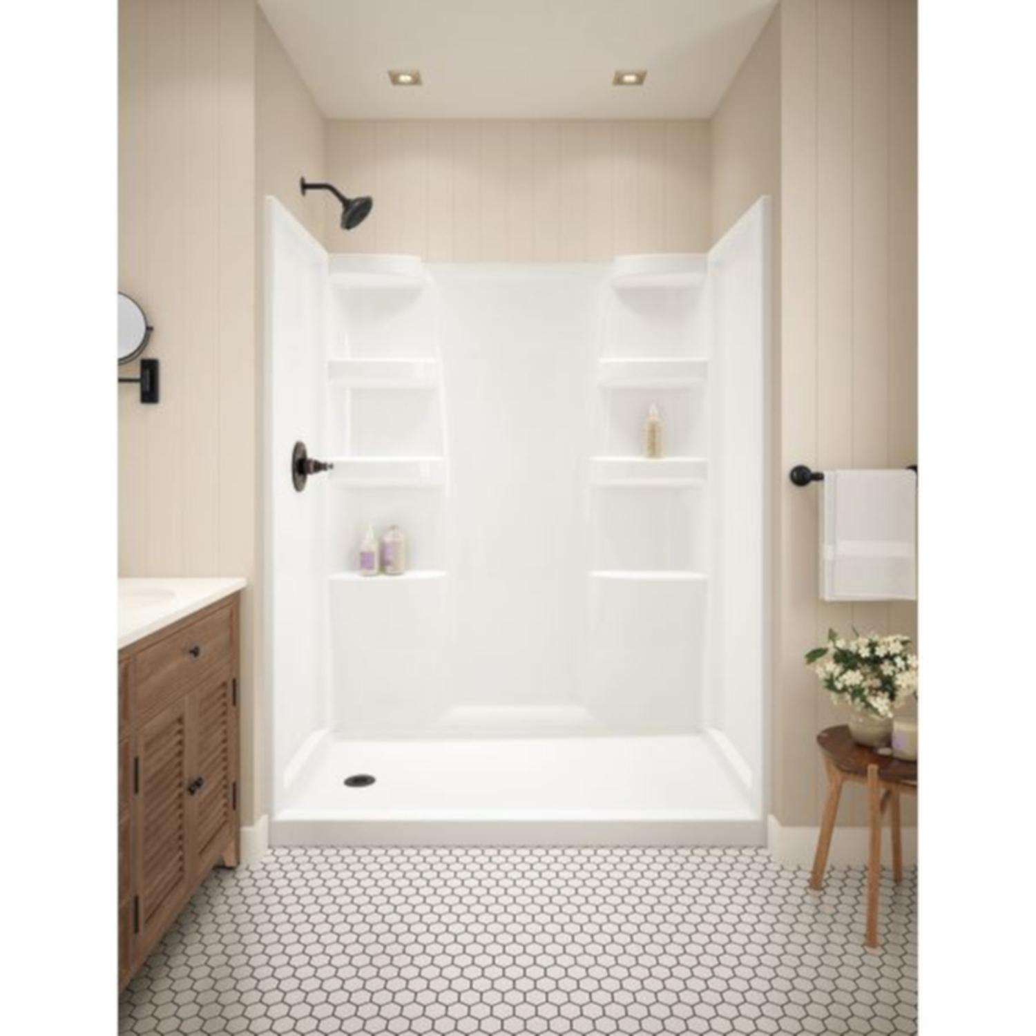 Delta Hycroft 73.5 in. H X 30 in. W X 60 in. L White Shower Surround