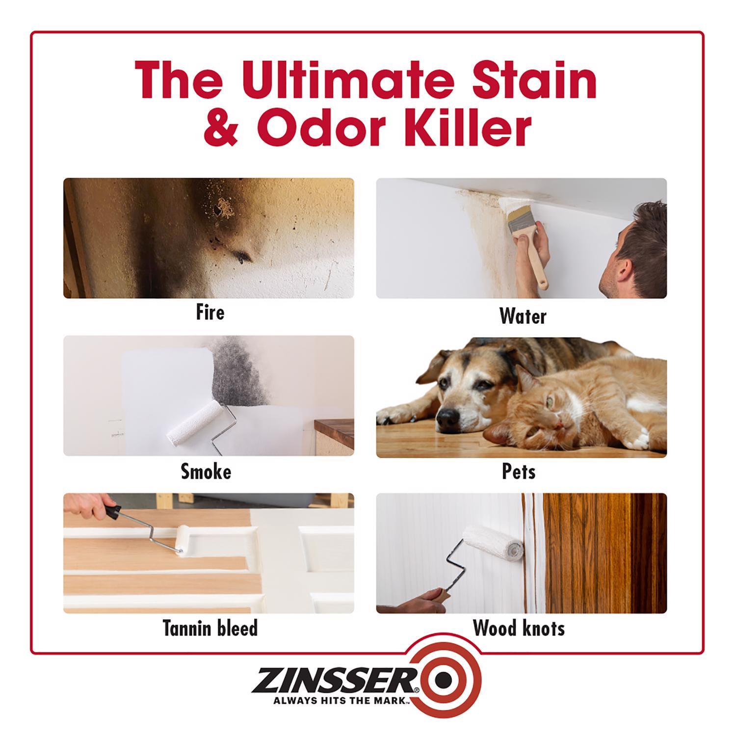 Zinsser B-I-N White Flat Shellac-Based Primer and Sealer 1 qt