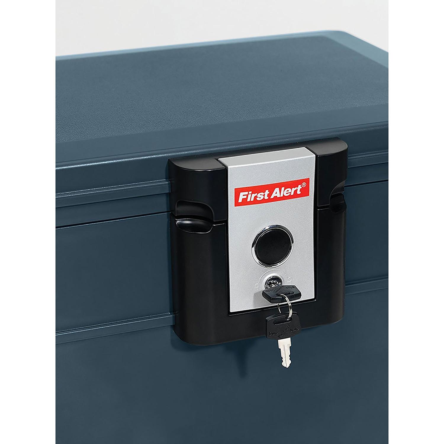 First Alert 0.62 cu. ft. Key Lock Gray File Chest