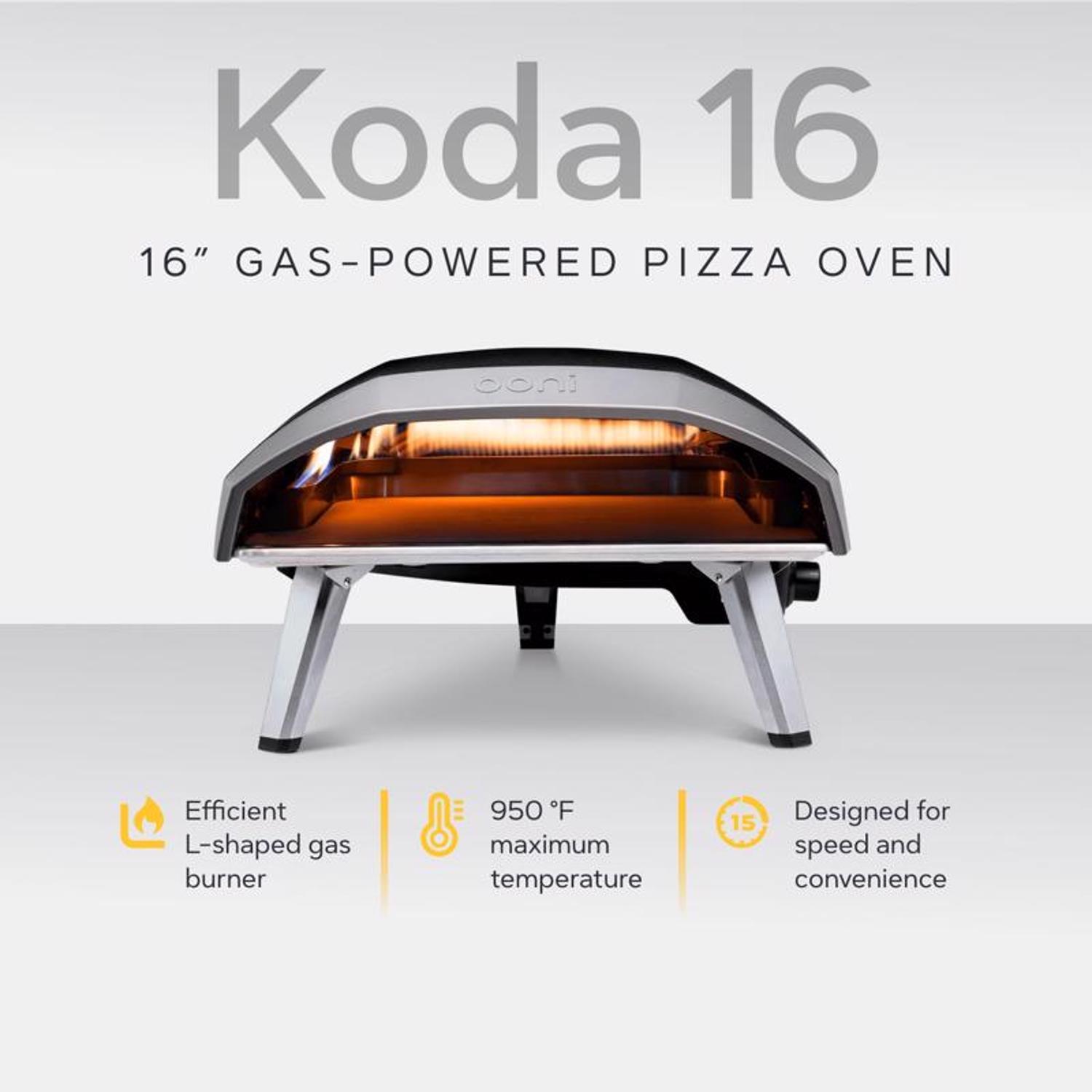 Ooni Koda 16 Propane Gas Outdoor Pizza Oven Black