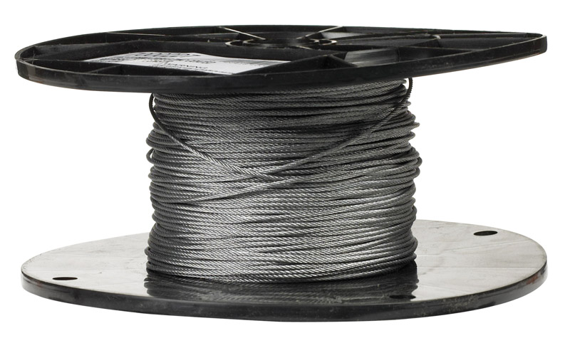 Campbell Chain Galvanized Steel Aircraft Cable 1/16 in. Dia. x 500 ft. L