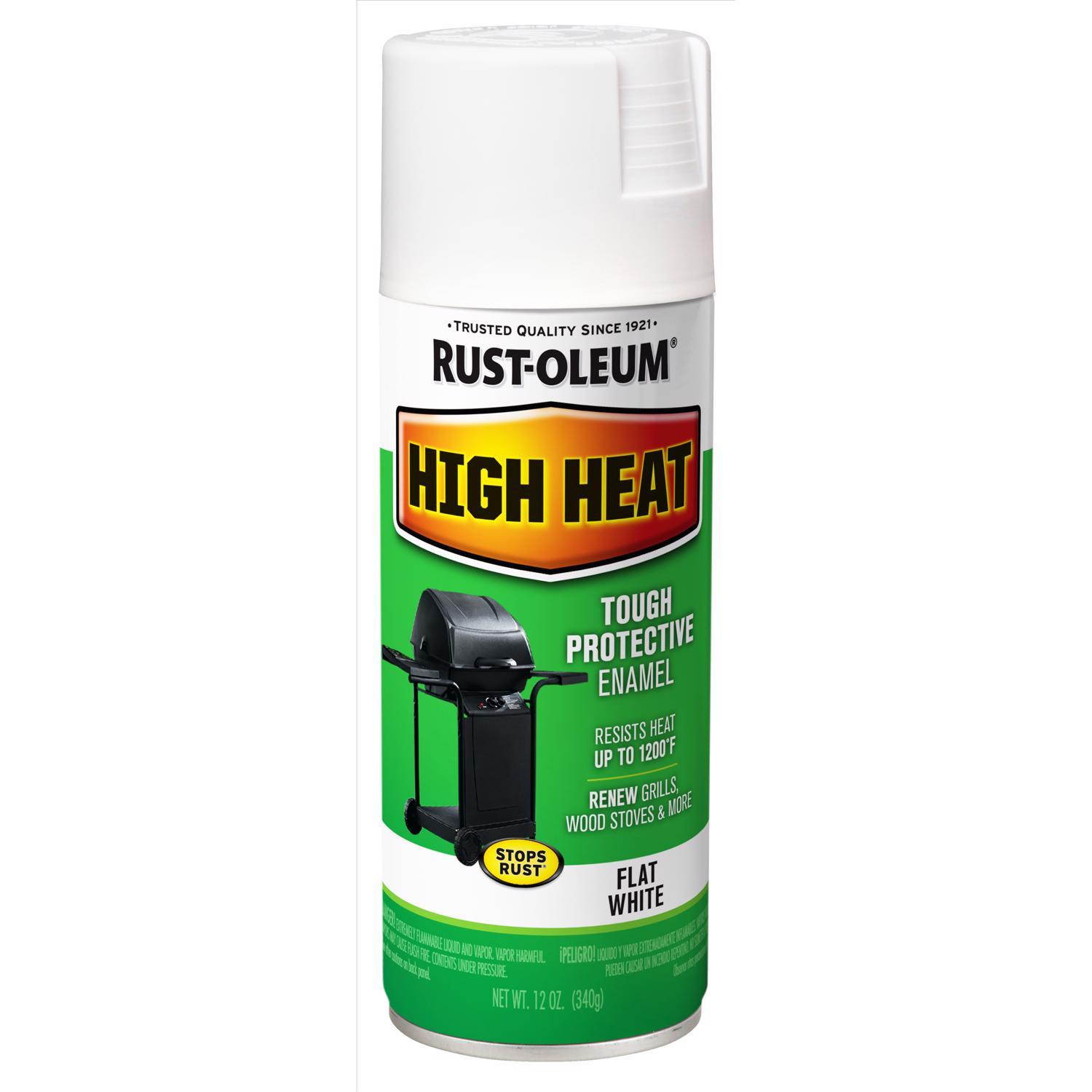 Rust-Oleum Specialty Flat White High Heat Spray Paint 12 oz