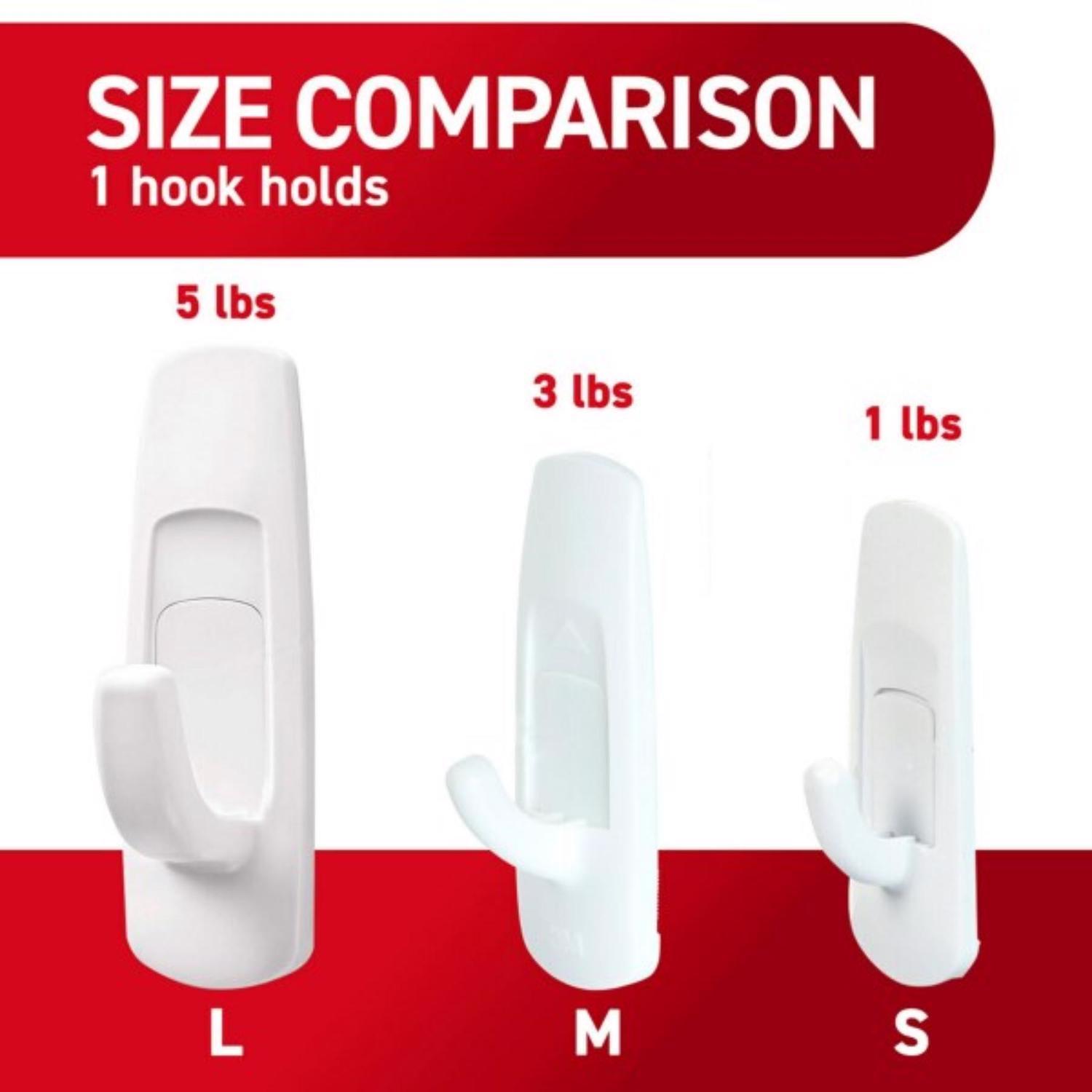 3M Command White Utility Hooks 5 lb 3 pk