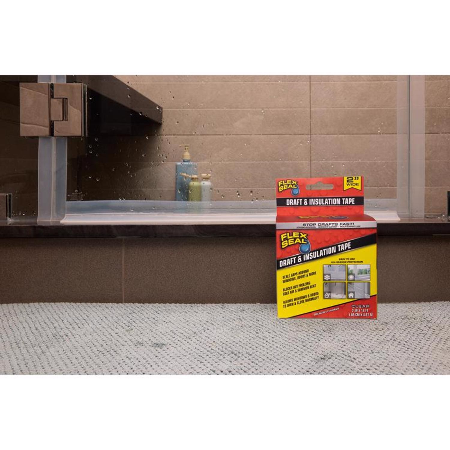 Flex Seal Family of Products Flex Seal Draft & Insulation Tape 2 in. W X 16 ft. L Clear Sealing Tape