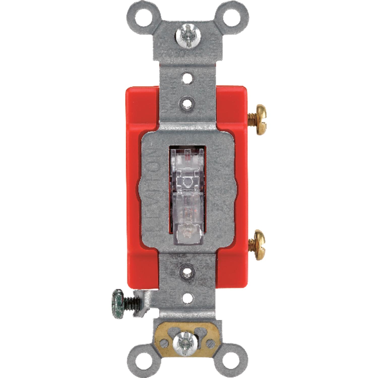 Leviton Industrial 20 amps Toggle Switch Clear 1 pk