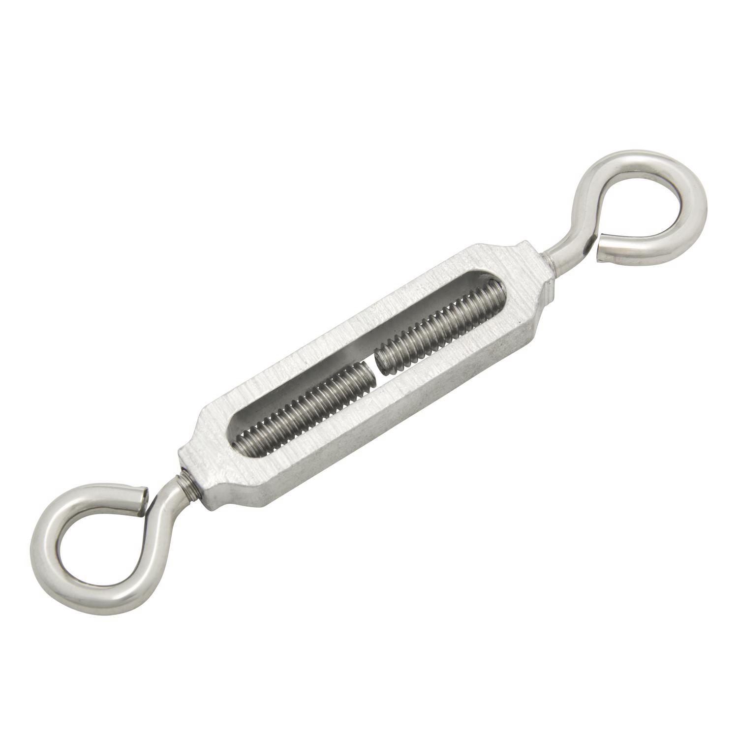 Hampton Zinc-Plated Stainless Steel 0.154 in. D Turnbuckle 70 lb 4 in. L