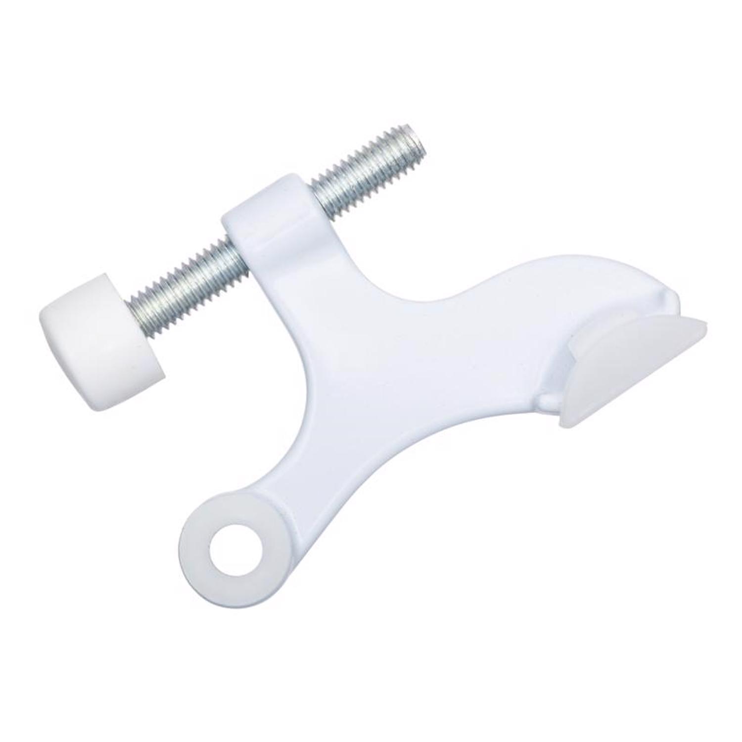 Ace Metal White Hinge Pin Door Stop Mounts to door 0 in.