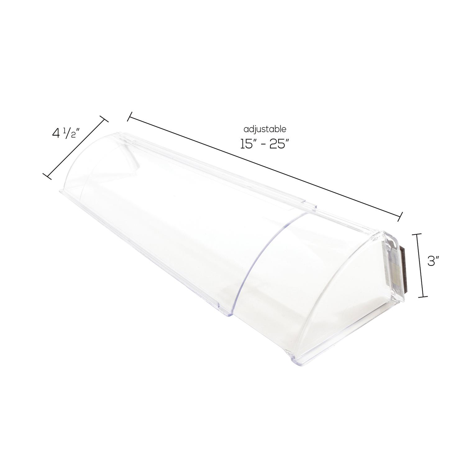Deflect-O Jordan 5 in. H X 15-1/2 in. W 1-Way Clear Plastic Air Deflector