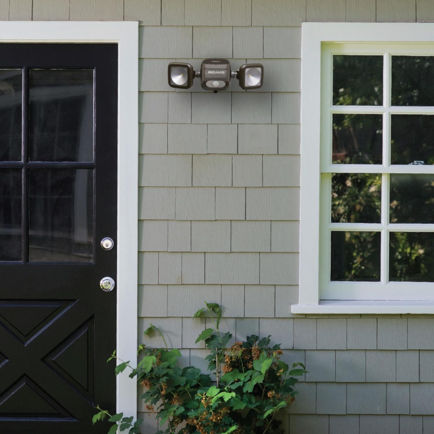 Mr. Beams High Performance Motion-Sensing Battery Powered LED Dark Brown Spotlight