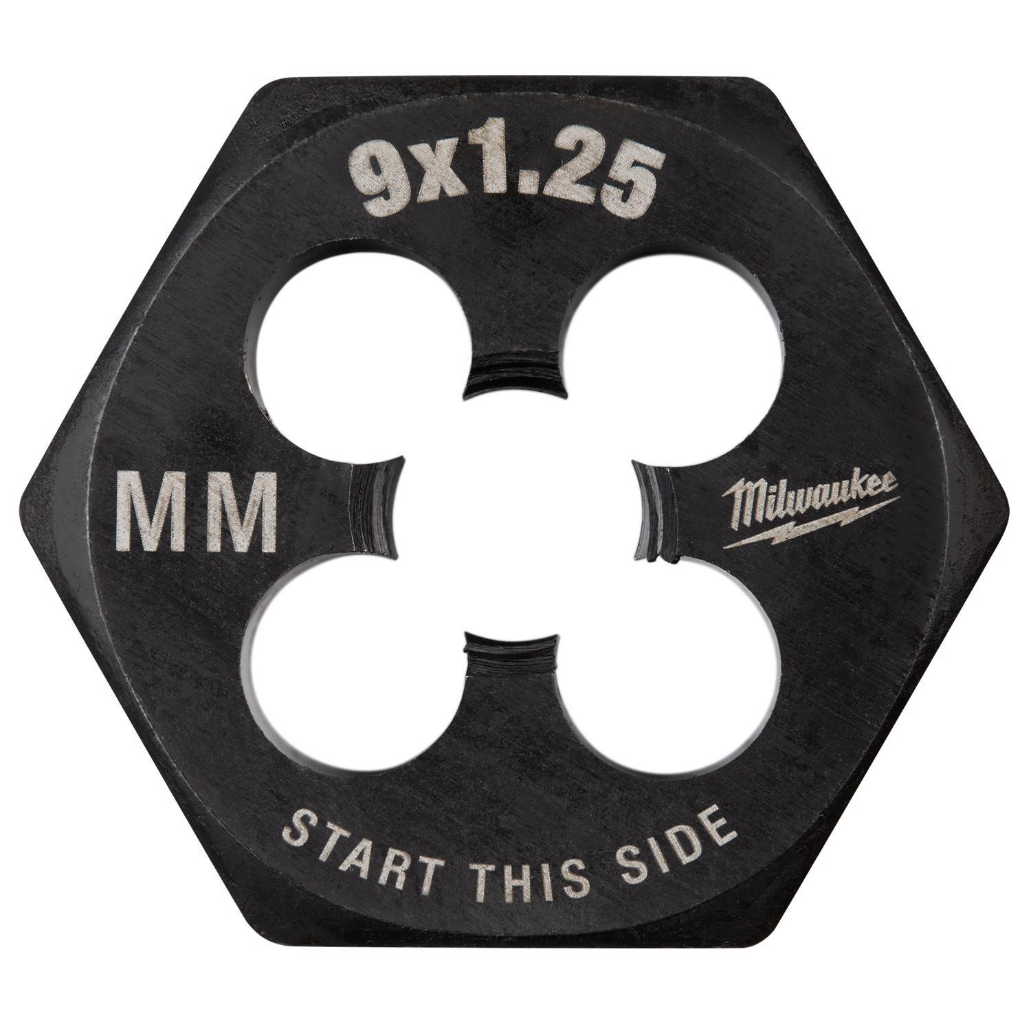 Milwaukee Metric M9x1.25 mm 1" Hex Threading Die