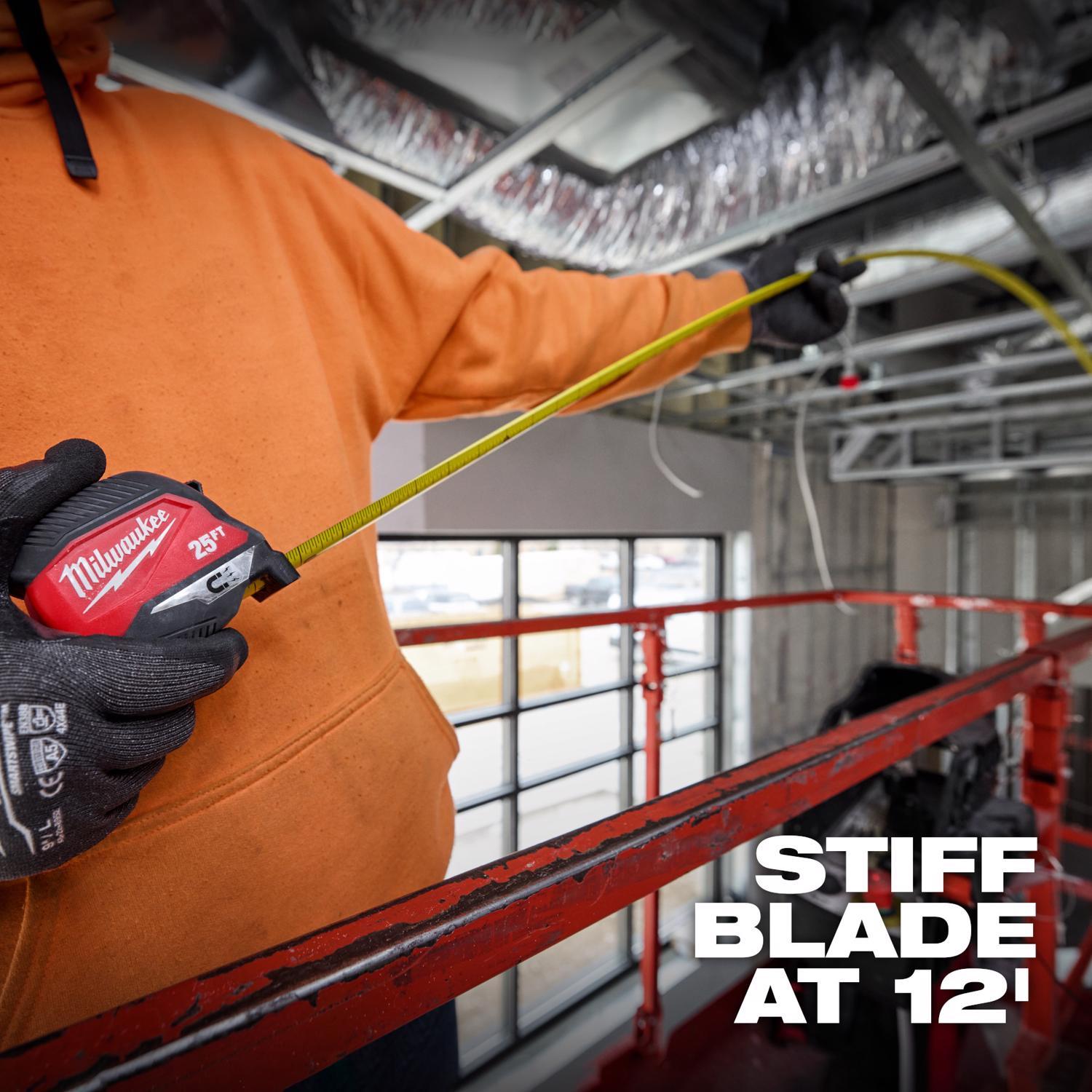 Milwaukee 26 ft. L X 1 in. W Compact Wide Blade Magnetic Tape Measure 1 pk