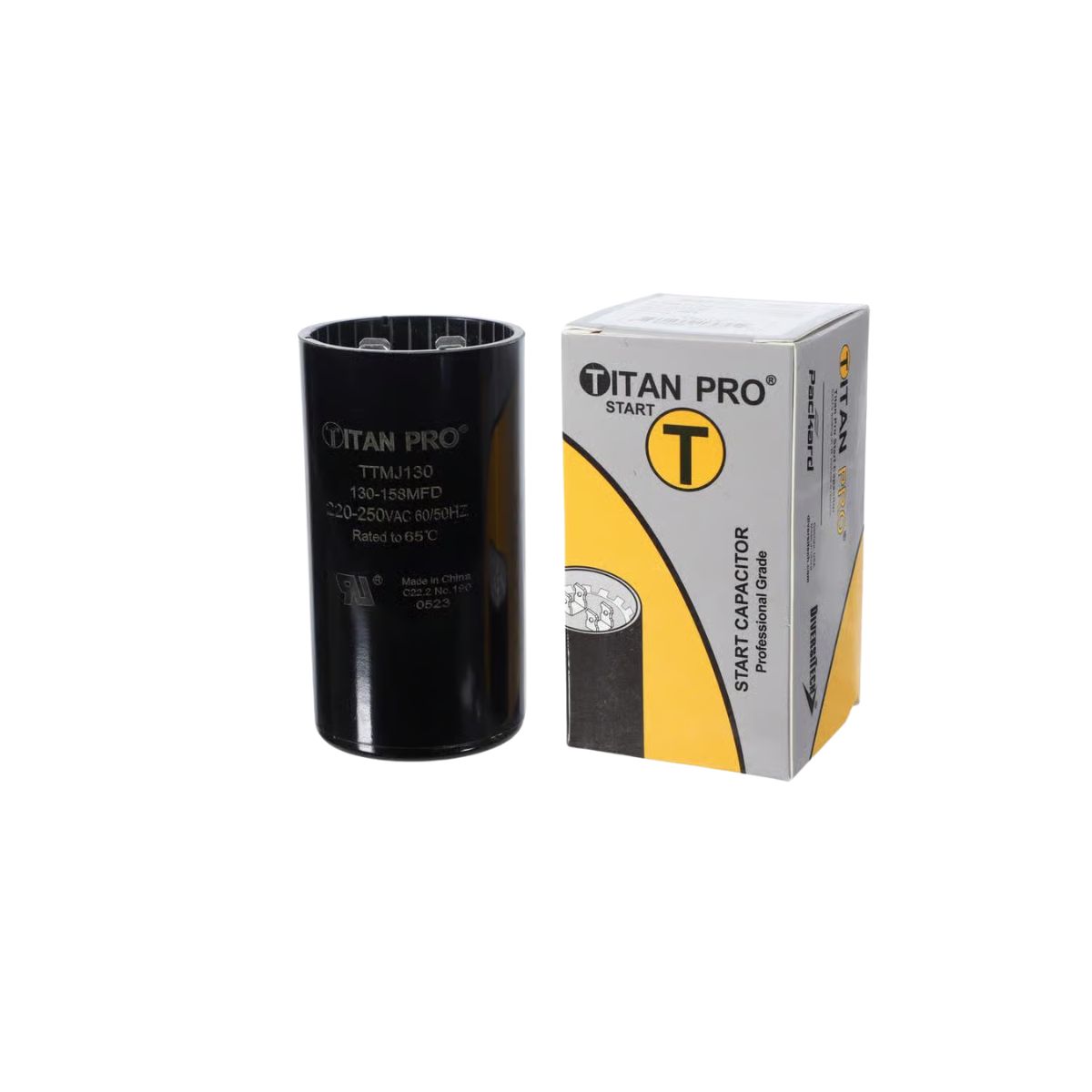 Titan Pro 130-158 MFD 250 V Round Start Capacitor