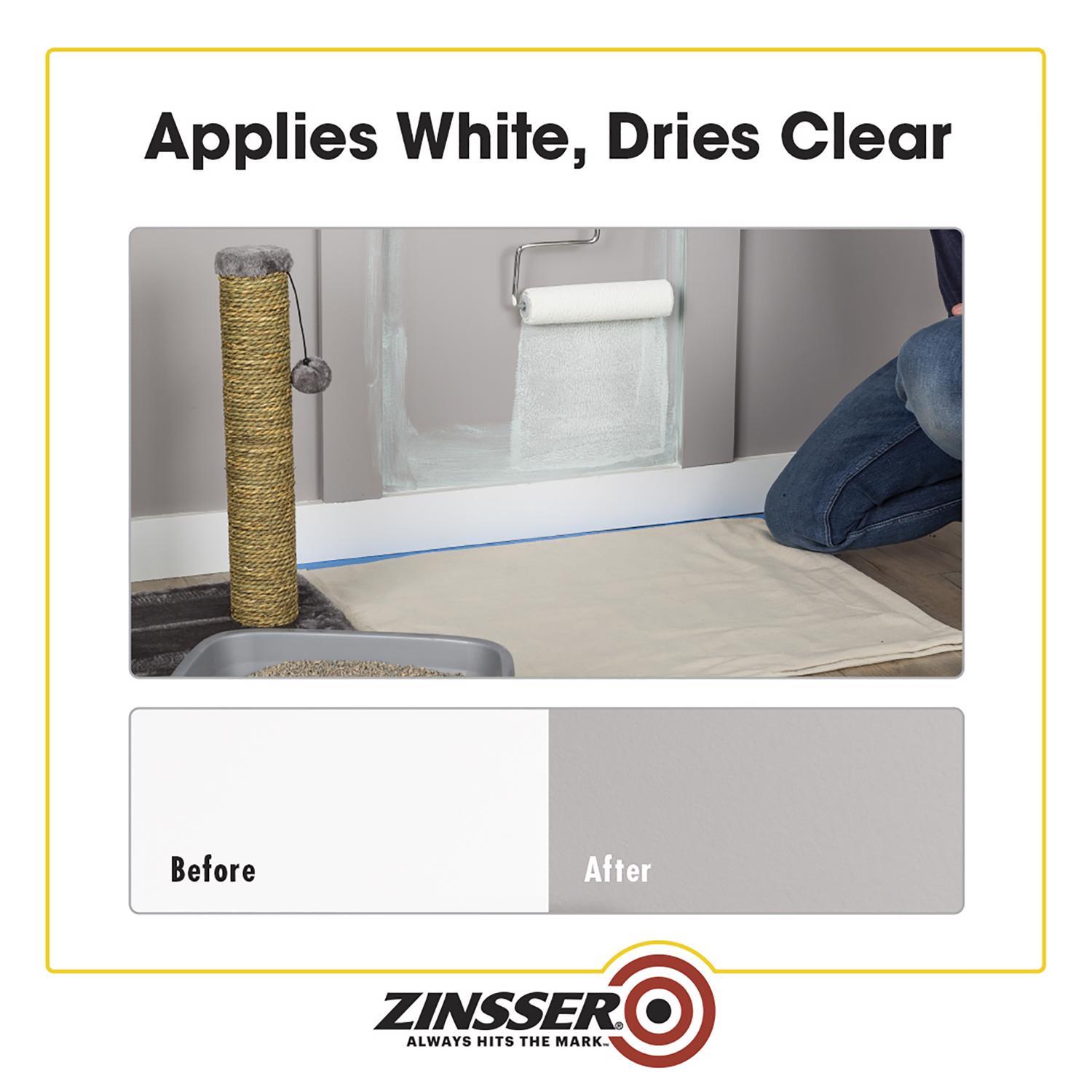 Zinsser Clear Flat/Matte Water-Based Acrylic Odor Killing Primer 1 gal