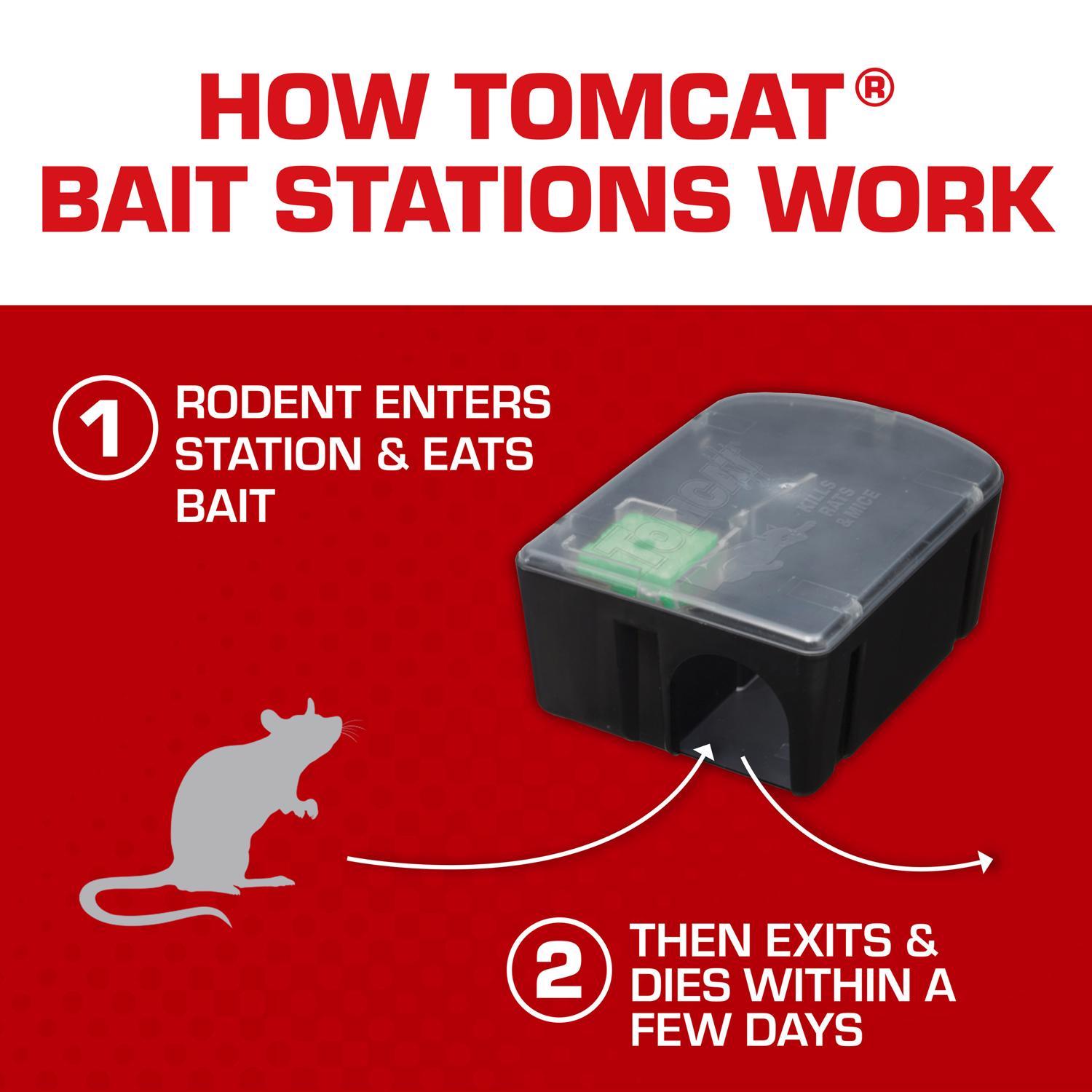 Tomcat Bait Station and Bait Blocks For Mice and Rats 4 oz 1 pk