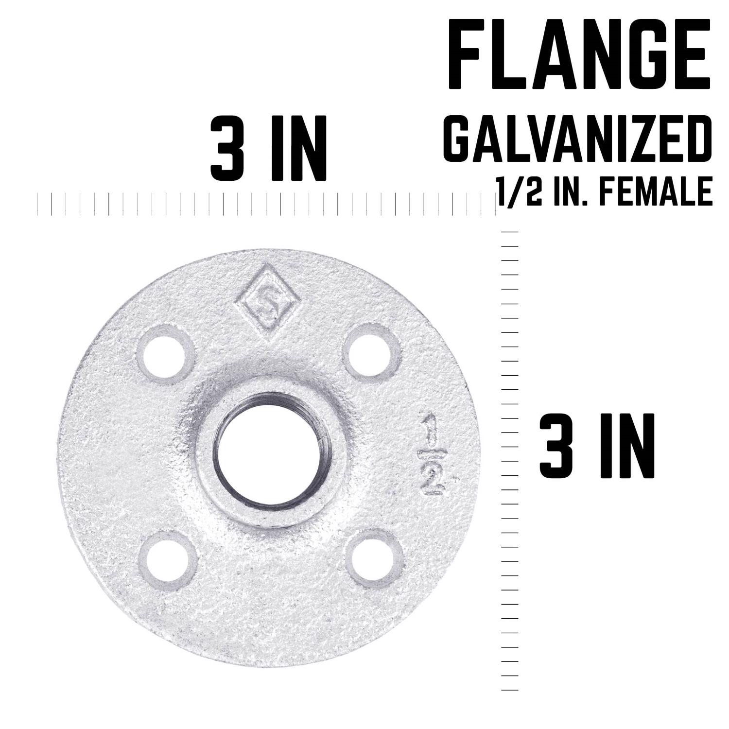 STZ Industries 1/2 in. FIP each Galvanized Malleable Iron Floor Flange