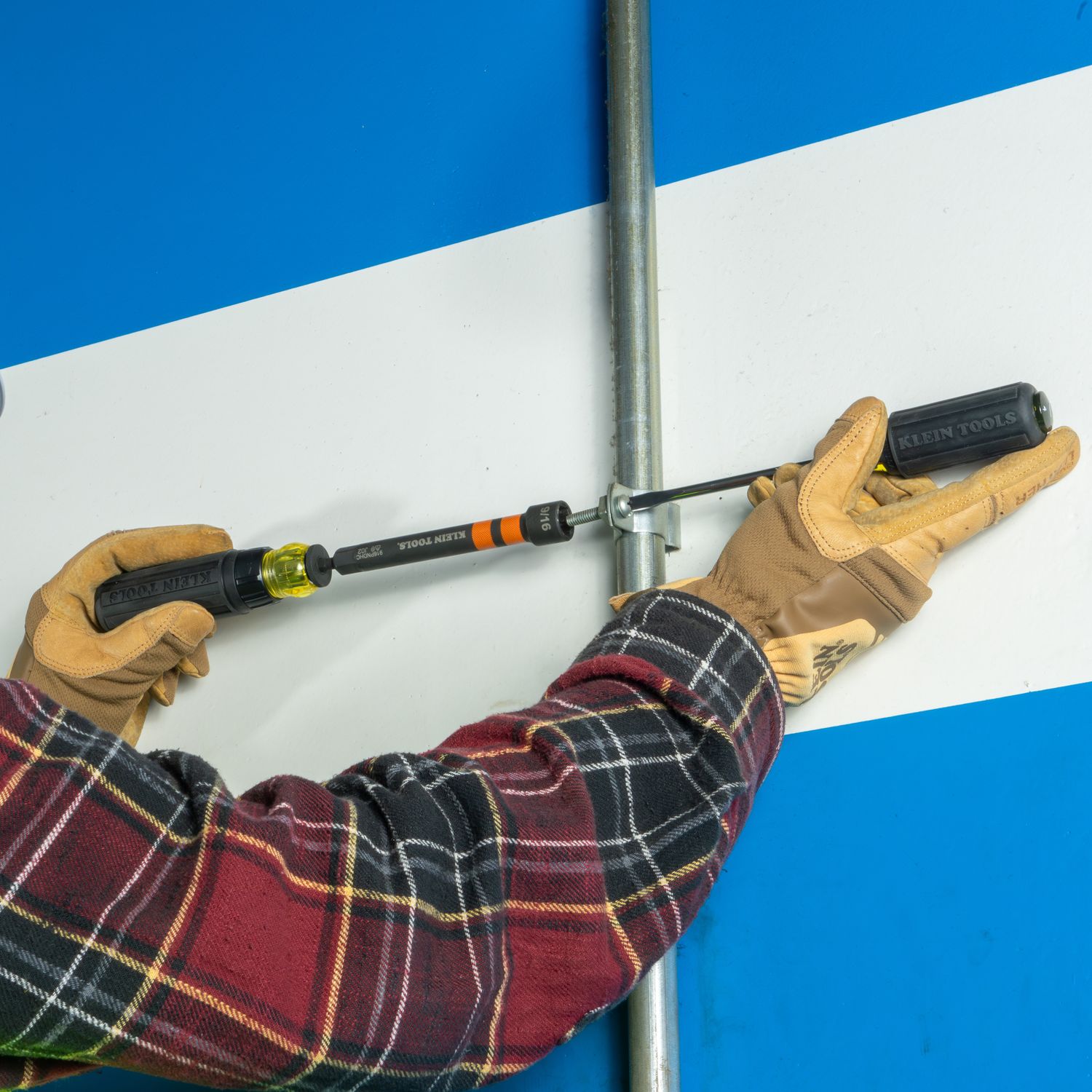 Klein Hollow Magnetic Color-Coded Ratcheting Power Nut Drivers, 7-Piece