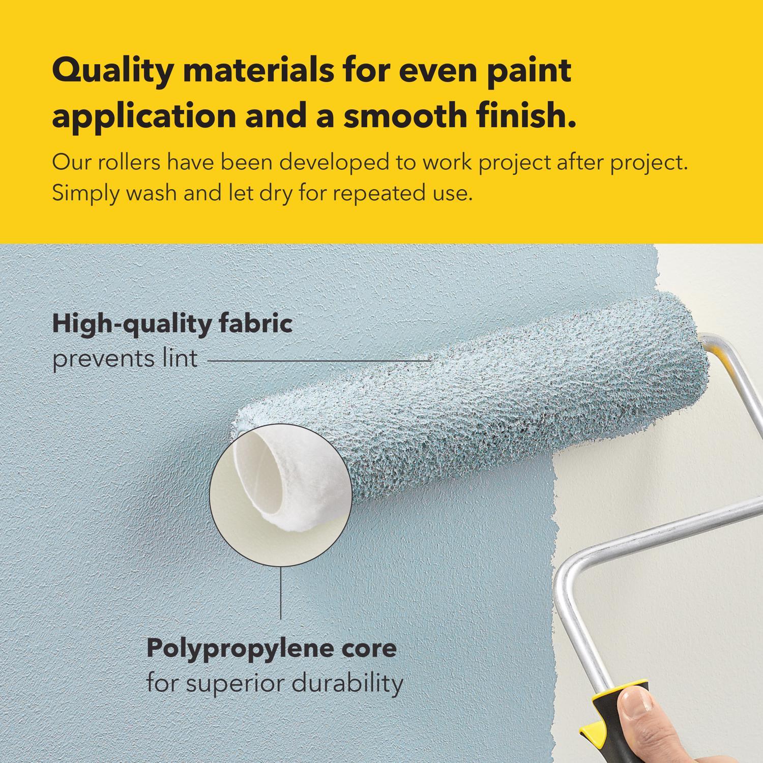 Purdy White Dove Woven Fabric 6.5 in. W X 1/4 in. Jumbo Mini Paint Roller Cover 2 pk