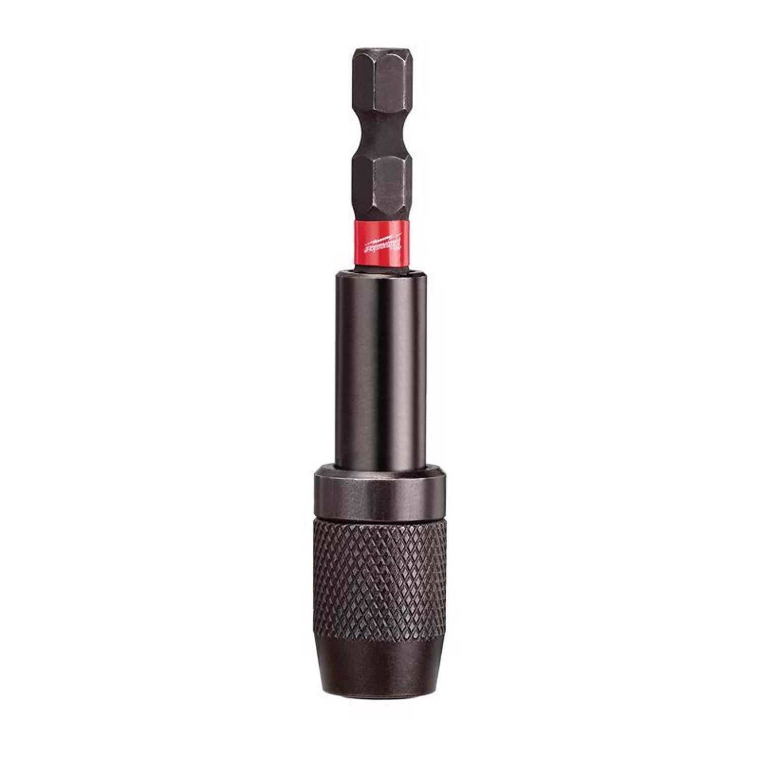 Milwaukee Shockwave 2.88 in. Alloy Steel Impact Magnetic Locking Bit Holder 1/4 in. Hex Shank 1 pc