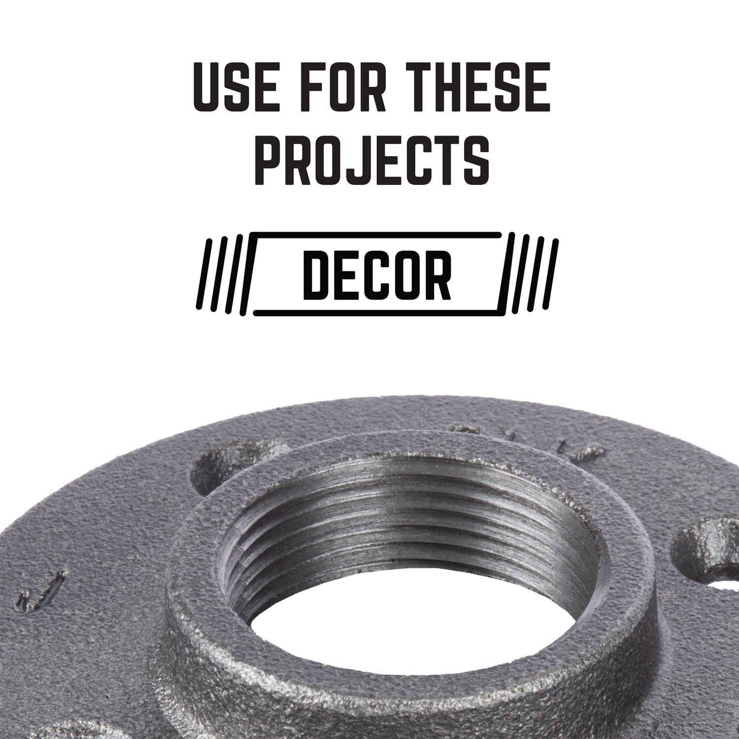 STZ Industries 1-1/4 in. FIP each Black Malleable Iron Floor Flange