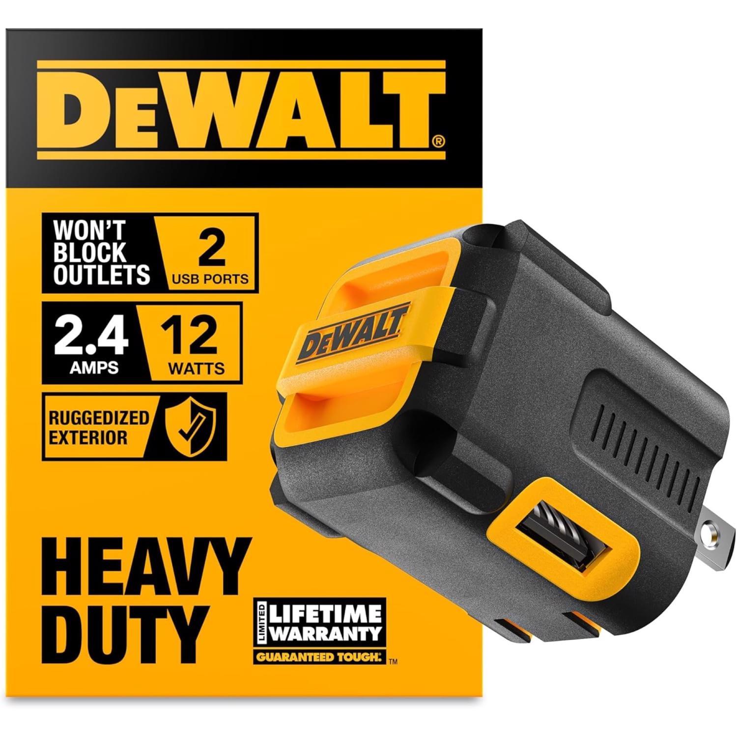 DeWalt 2 Port USB Wall Charger 1 pk