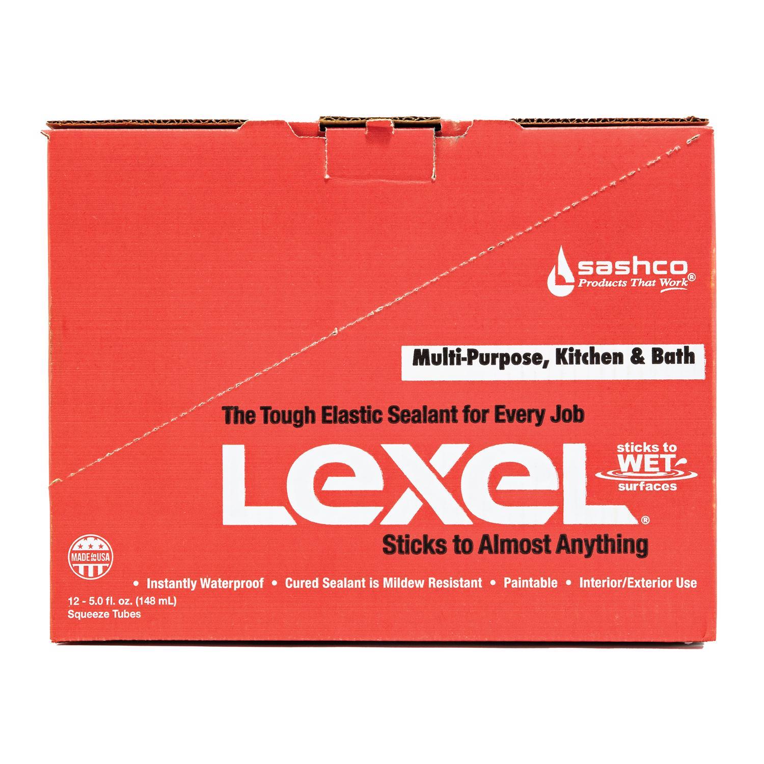 Sashco Lexel White Synthetic Rubber All Purpose Caulk 5 oz