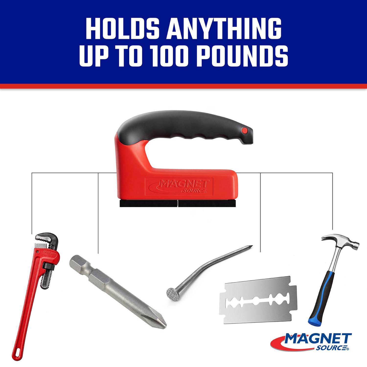Magnet Source 5.25 in. L X 1 in. W Red Handle Magnet 100 lb. pull 1 pc