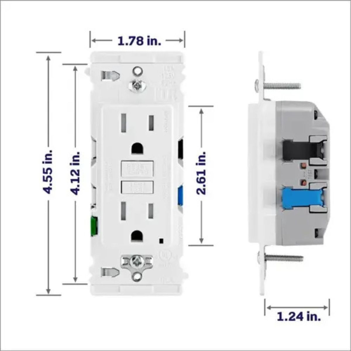 Leviton Lever Edge15 Amp 125-Volt Self Test Tamper 3 Pack