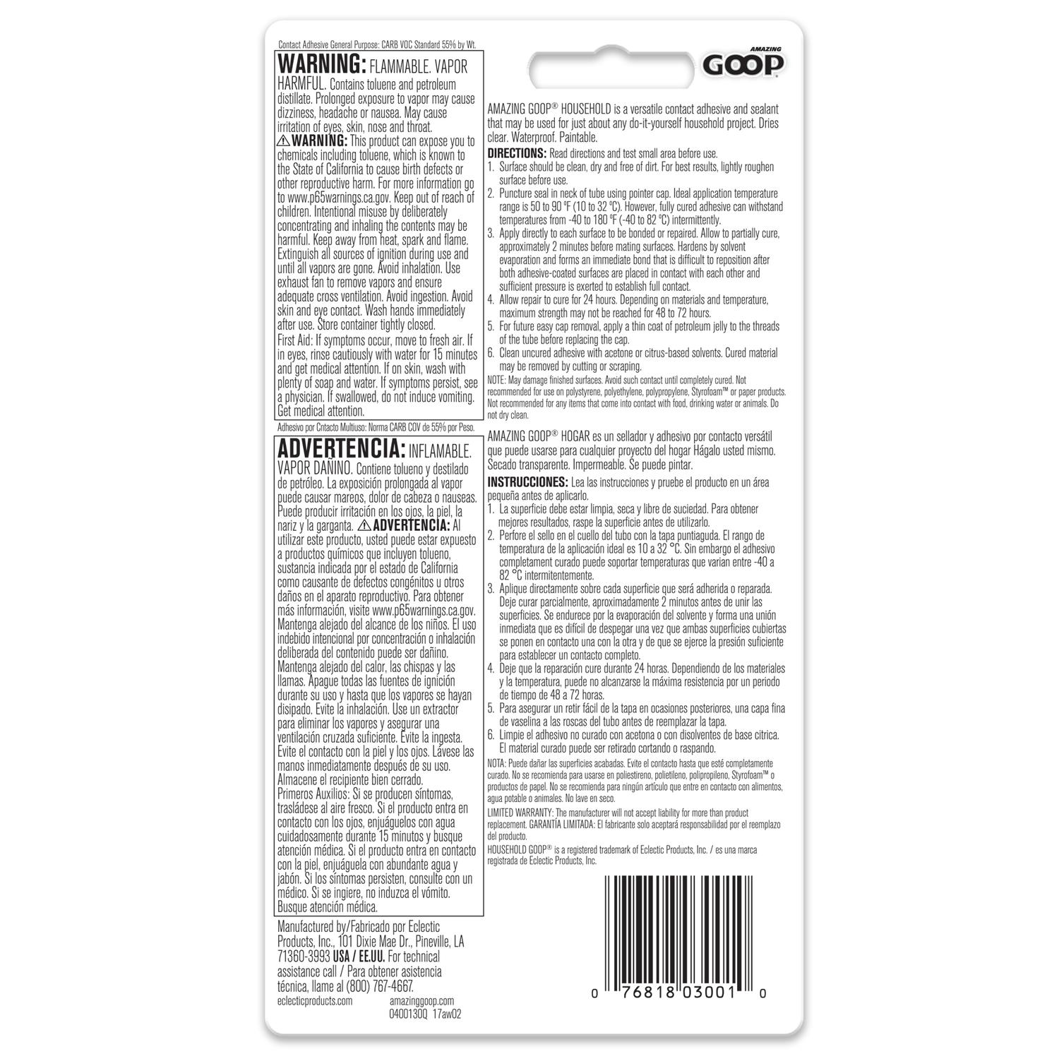 Amazing Goop High Strength White Ceramic Adhesive 3.7 oz