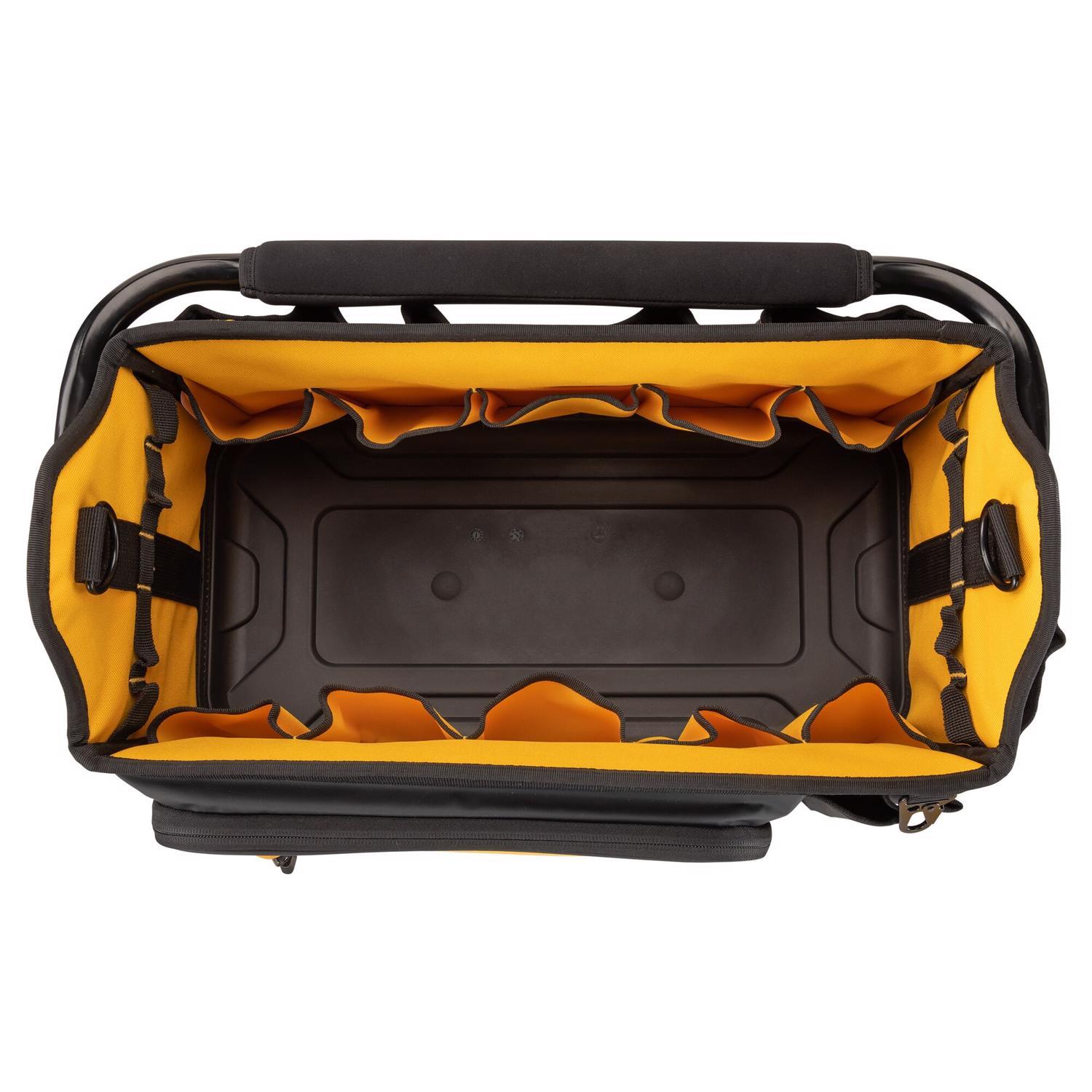 DEWALT Ballistic Nylon Open Top Tool Tote Tool Tote 36 pocket Black/Yellow 1 pc