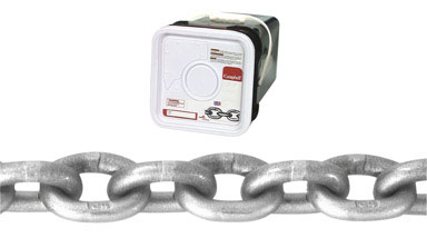 Campbell Chain Oval Link Grade 43 High Test Chain 40 ft. L x 3/8 in. Dia. Silver Carbon Steel