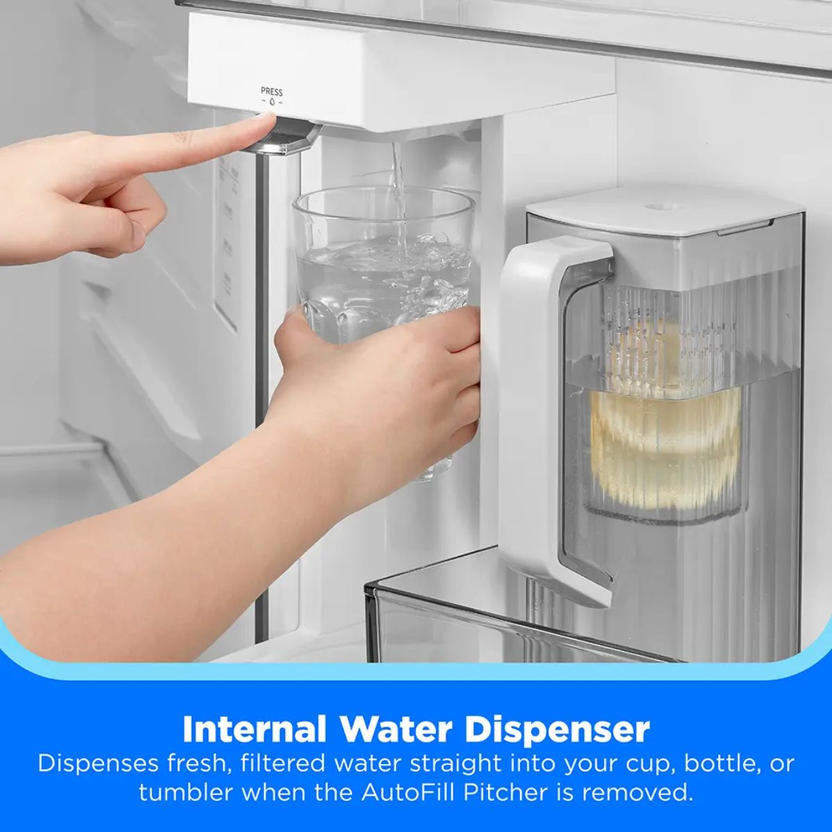Midea 24.5 cu. ft. Counter-Depth Side-by-Side Refrigerator with AutoFill Water Pitcher
