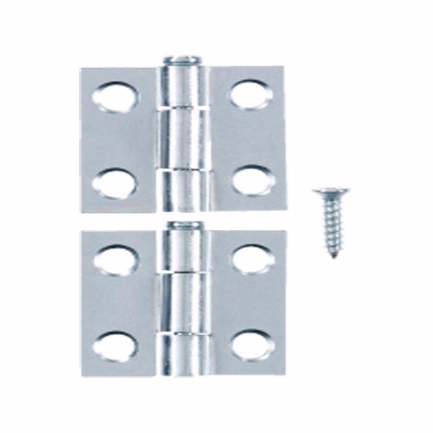 Ace 2.750 in. W X 1 in. L Chrome Silver Steel Narrow Hinge 2 pk