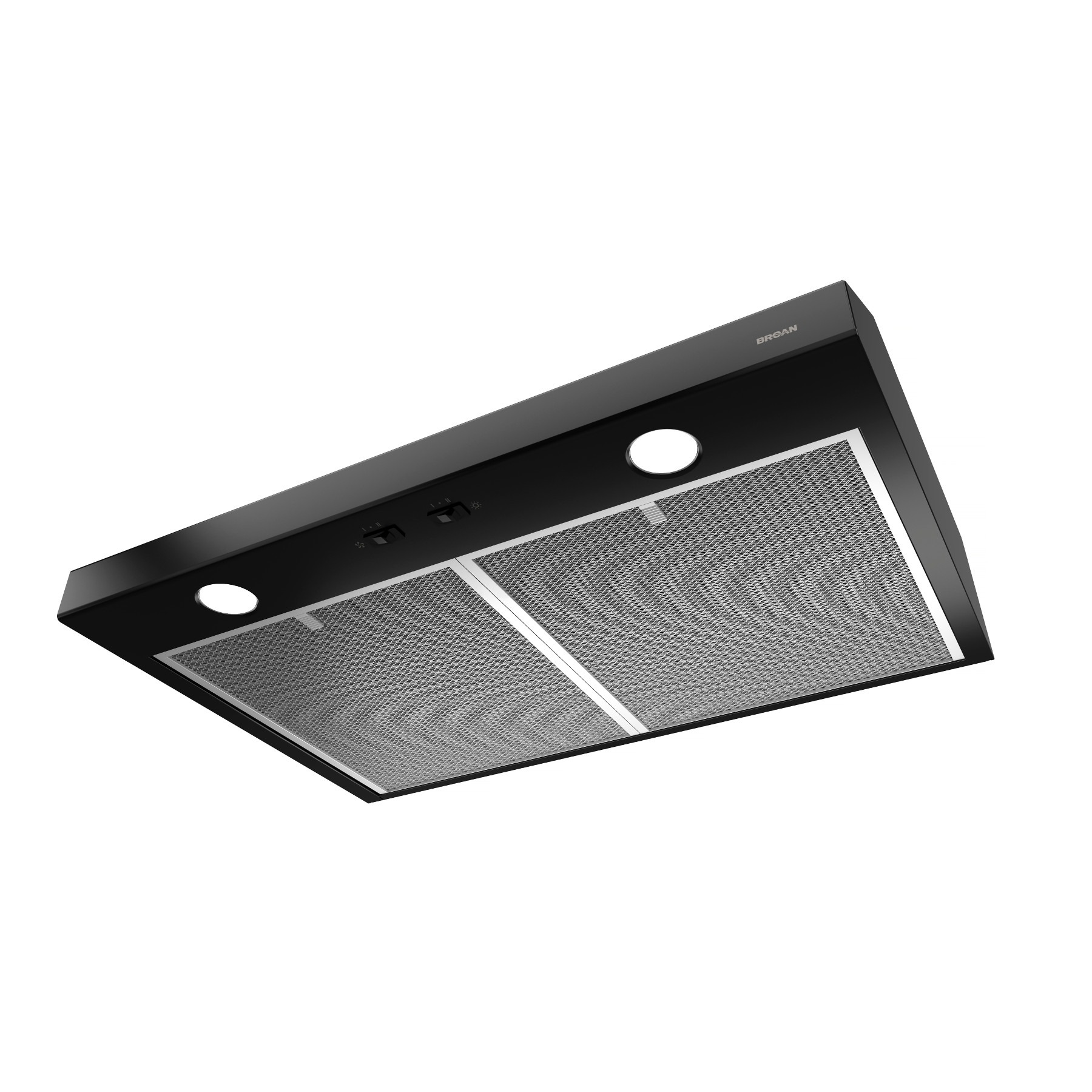 BROAN Glacier 30-Inch 300 Max Blower CFM 5 Sones Black Range Hood