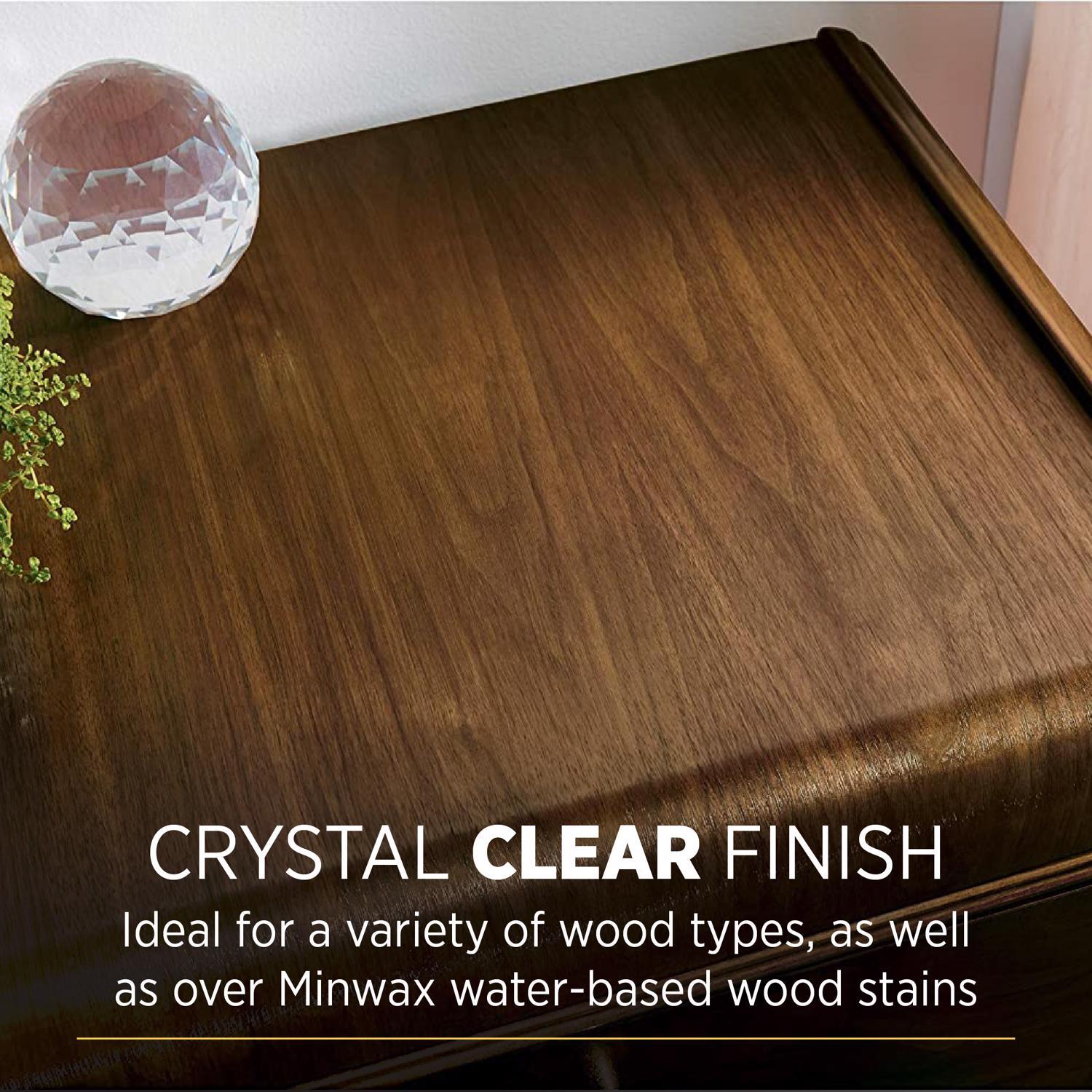 Minwax Polycrylic Matte Crystal Clear Water-Based Polyurethane 1 qt