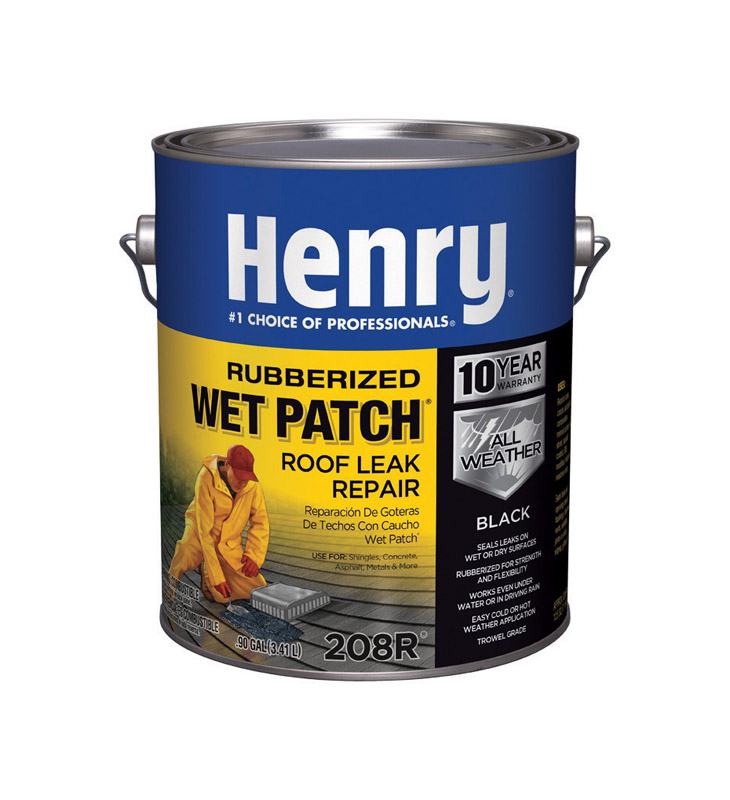 Henry Wet Patch Sbs Rubber Modified Roof Cement 1 gal. Black