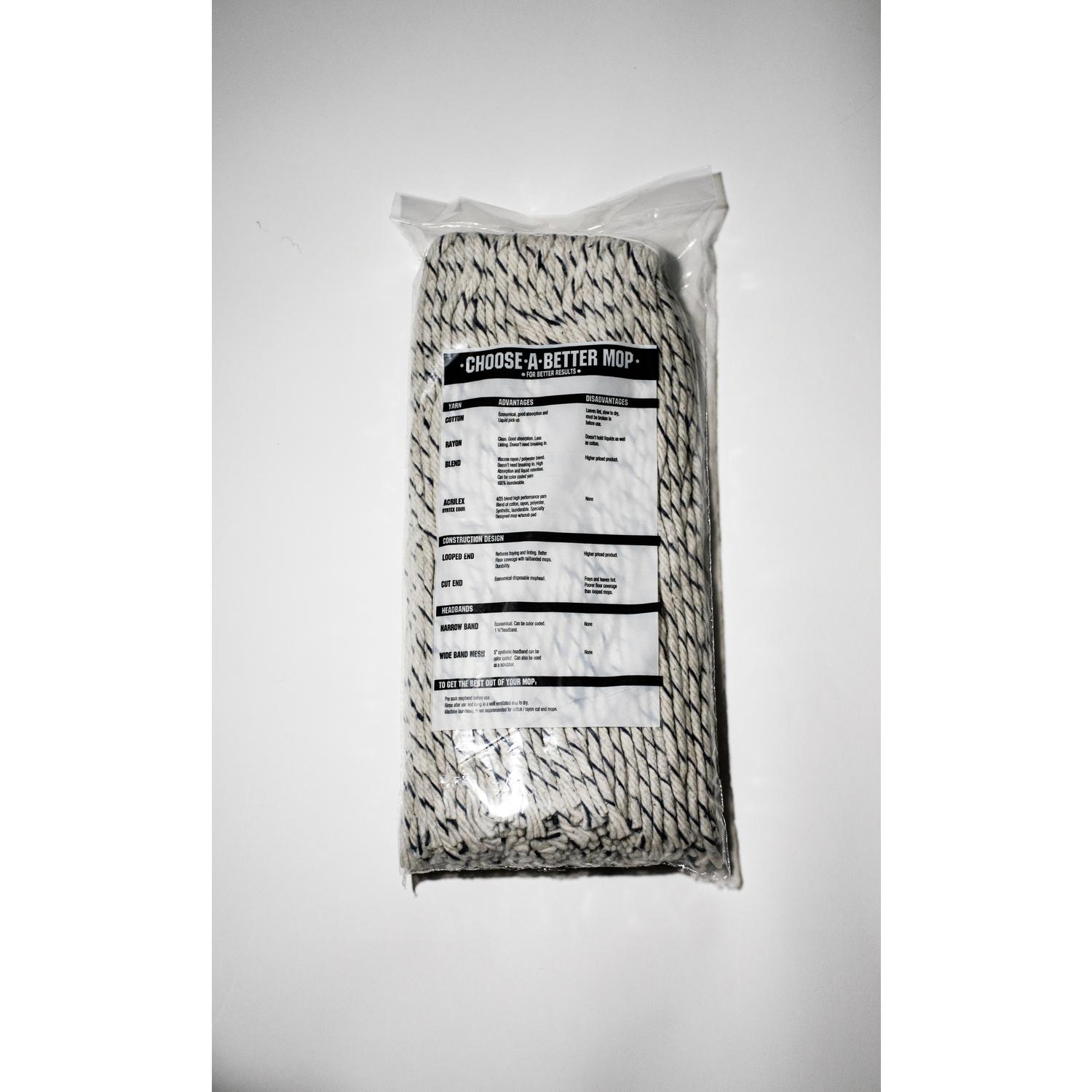 Elite Mops and Brooms #12 Cut End Cotton Mop Refill 1 pk