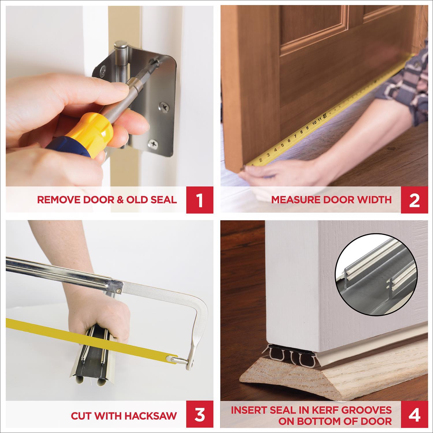 M-D Building Products Beige Vinyl Under Door Seal For Doors 36 in. L X 0.5 in.