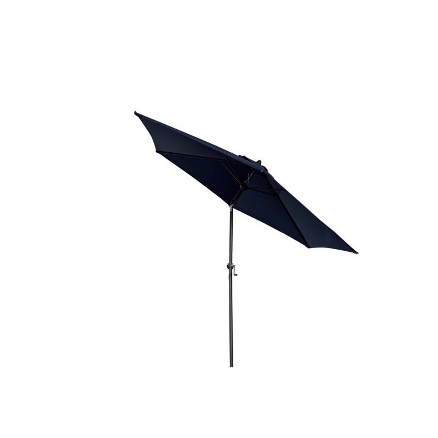 Living Accents 9 ft. Tiltable Navy Blue Market Umbrella