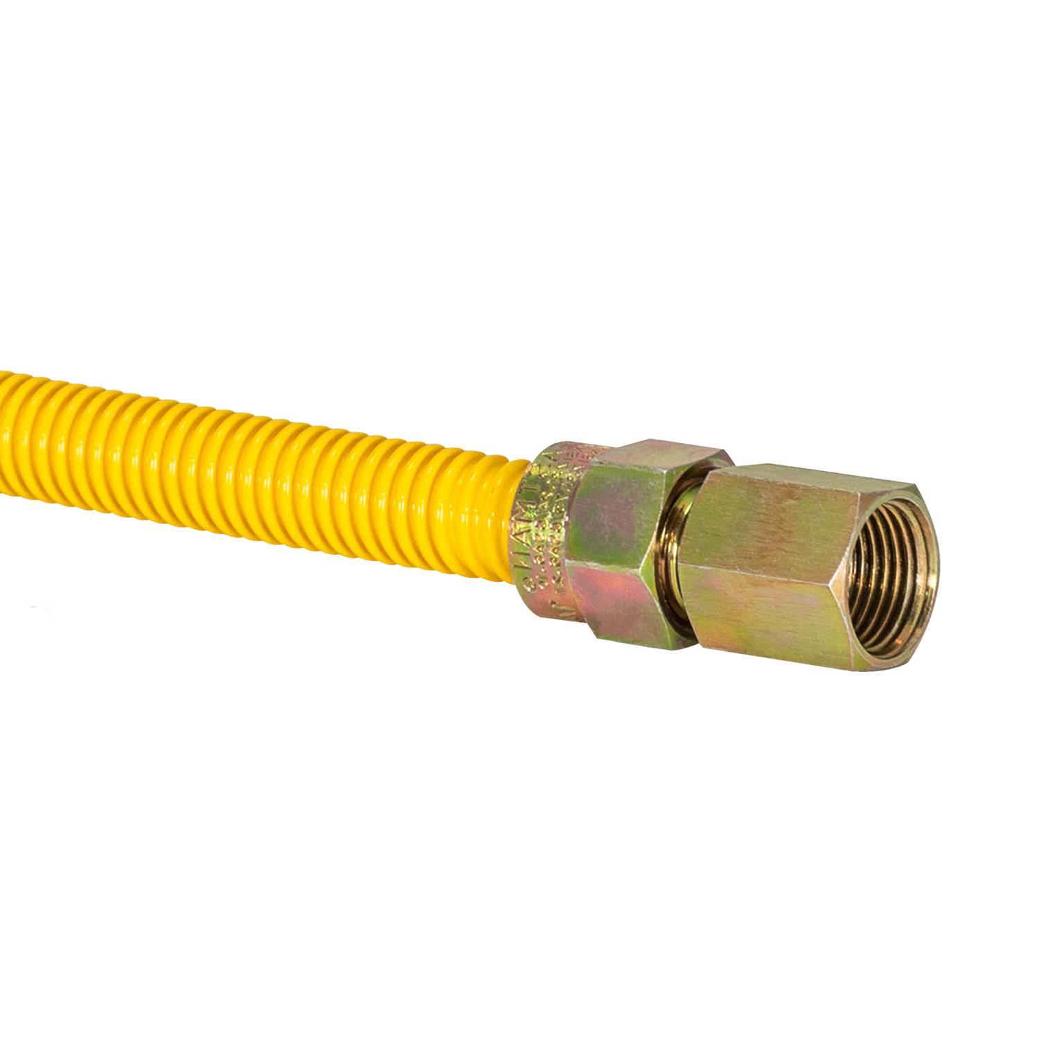 Eastman 1/2 in. MIP X 3/8 in. D FIP 18 in. Stainless Steel Gas Connector