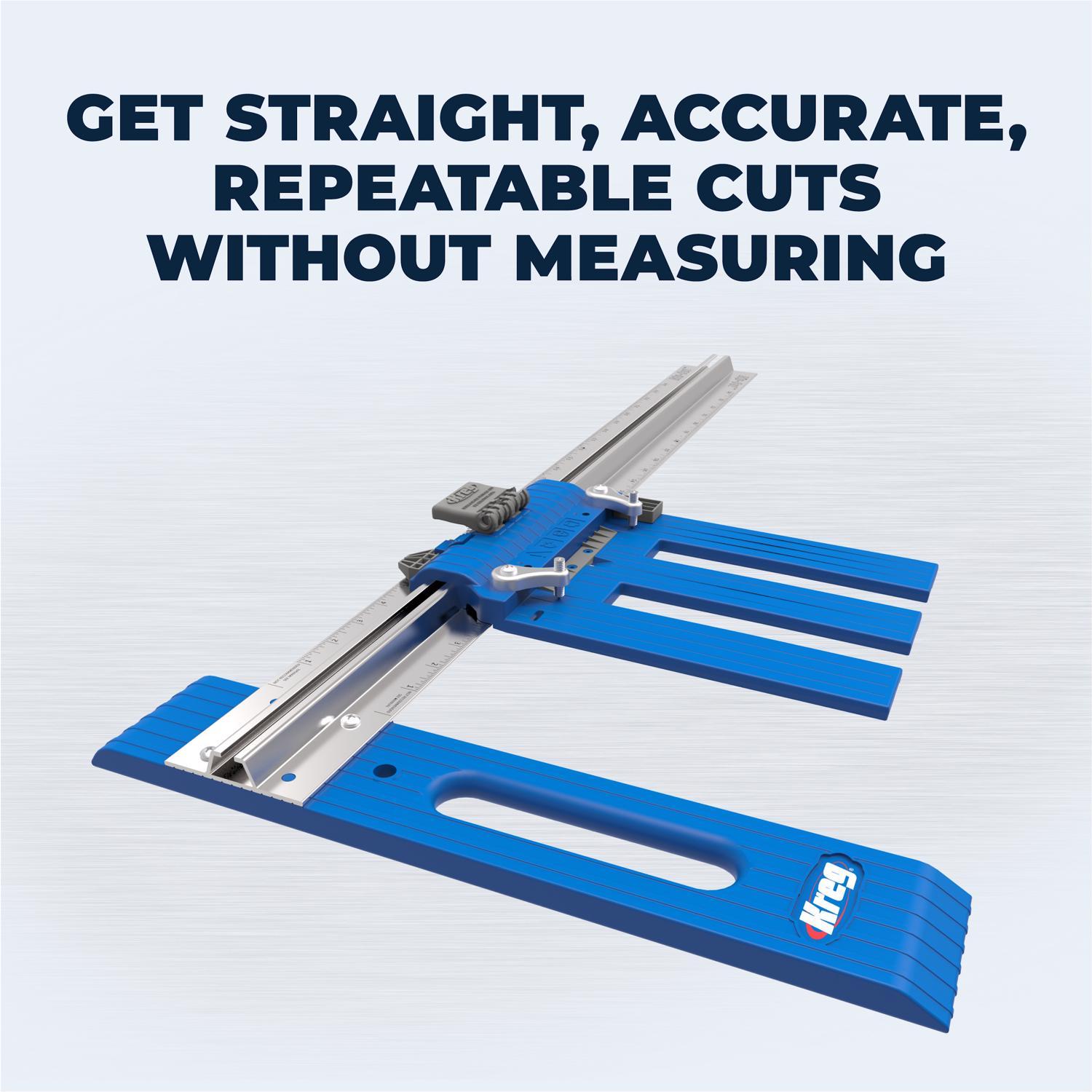 Kreg Rip-Cut Aluminum 30.88 in. L X 2.5 in. H X 8.75 in. W Saw Edge Guide Blue/Silver 1 pc