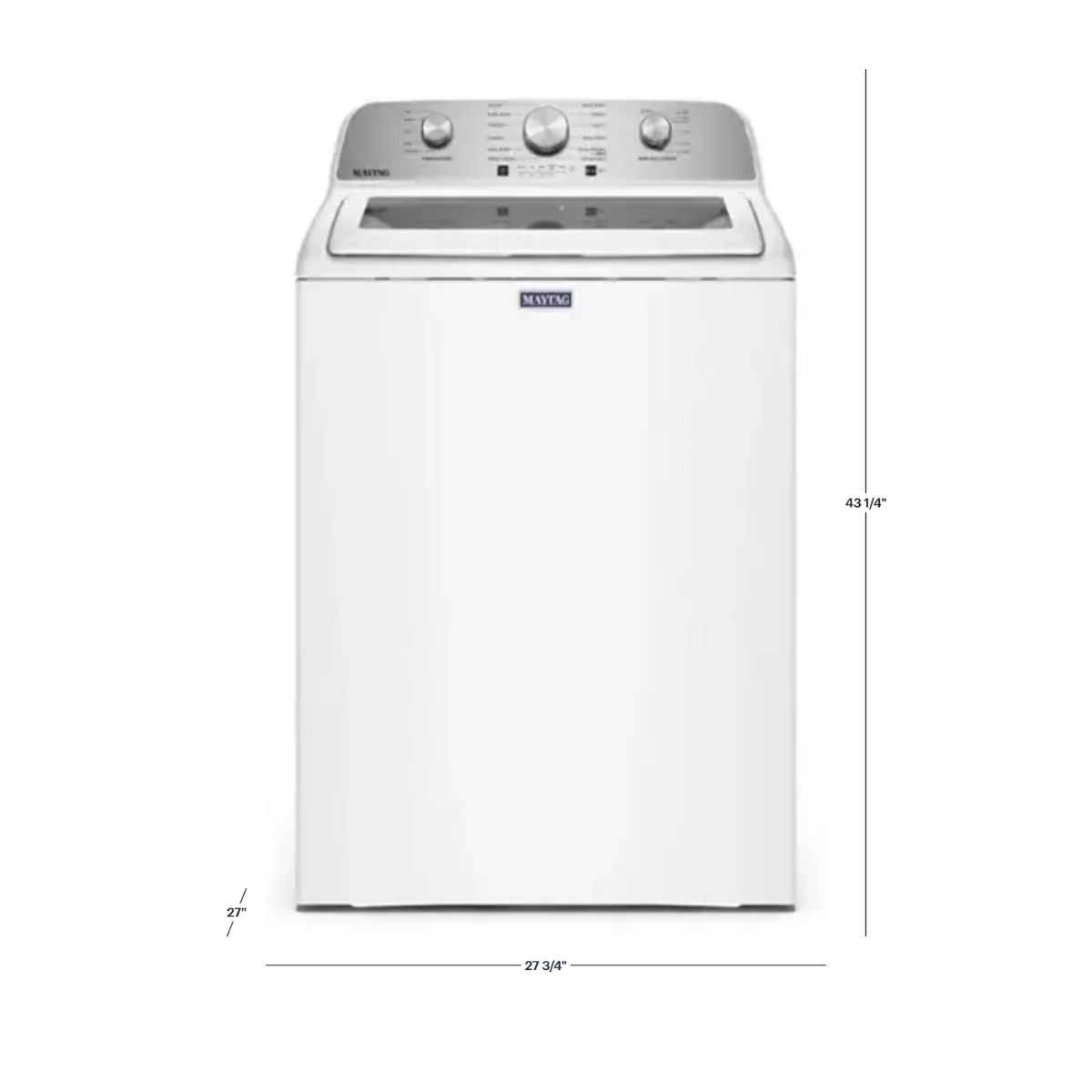 Maytag 4.7 Cu. Ft. Top Load Washer with Agitator & Extra Power Cycle in White