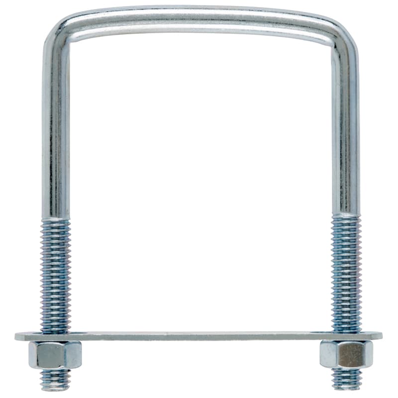 Hampton 3/8 in. X 3 in. W X 4 in. L Coarse Zinc-Plated Steel Square Bend U Bolt