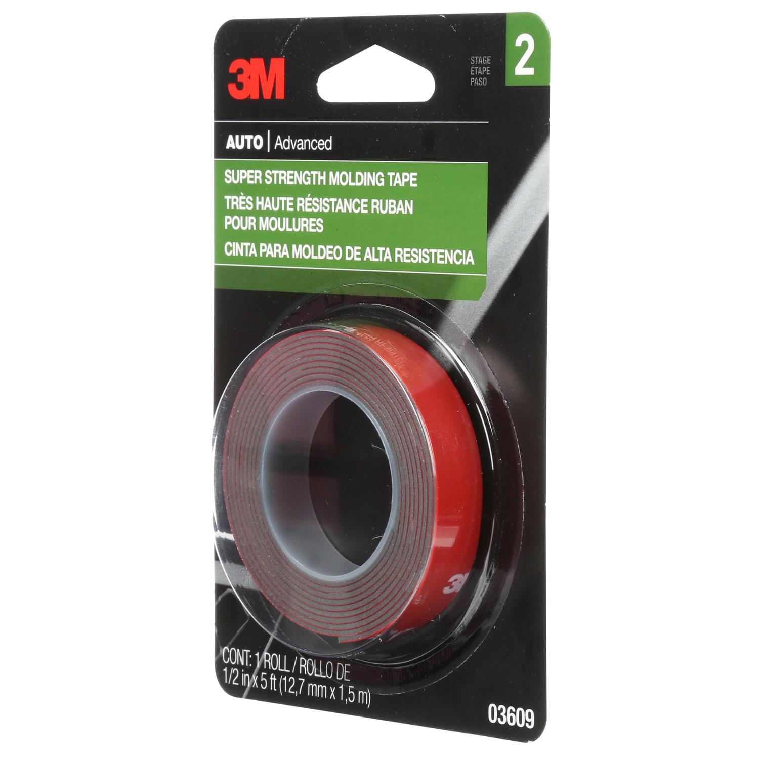 3M 60 in. L X 1/2 in. W Double-Sided Molding Tape