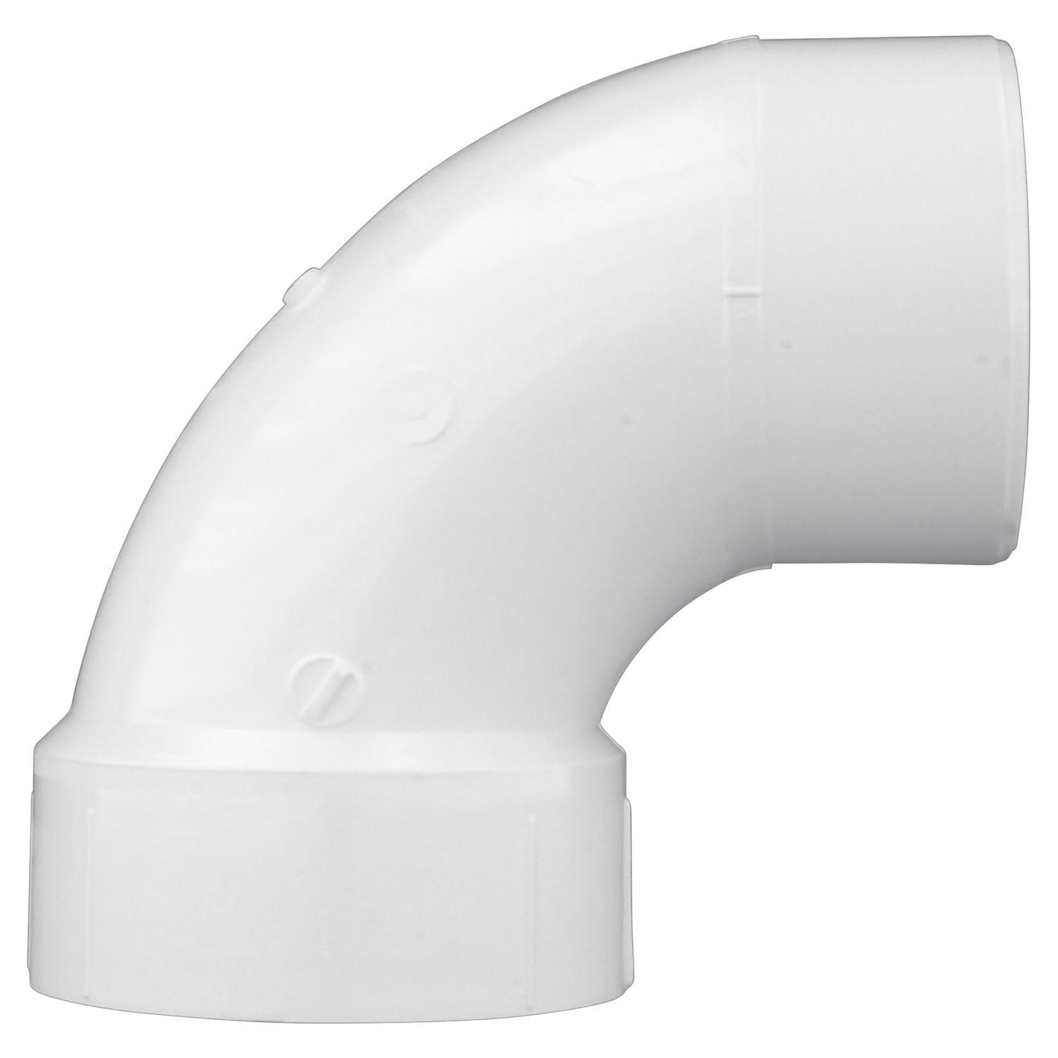 Charlotte Pipe Schedule 40 4 in. Hub X 4 in. D Spigot PVC 90 Degree Street Elbow 1 pk
