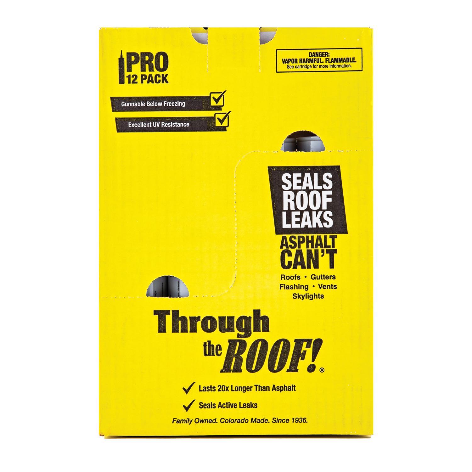 Sashco Through The Roof Gloss Clear Synthetic Rubber Roof Sealant 10.5 oz